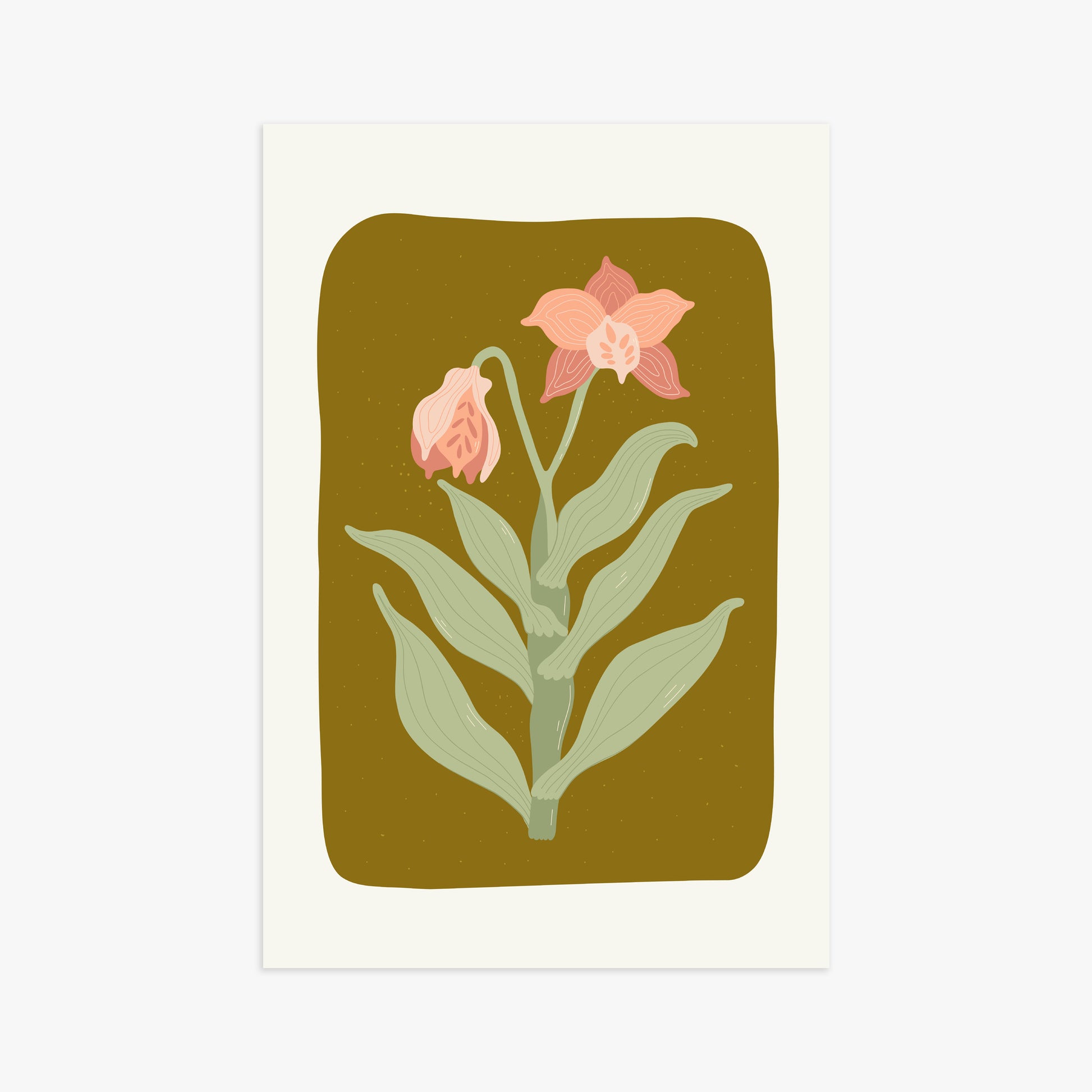 Vintage Bloom Orchid, 61x91cm Poster Unframed