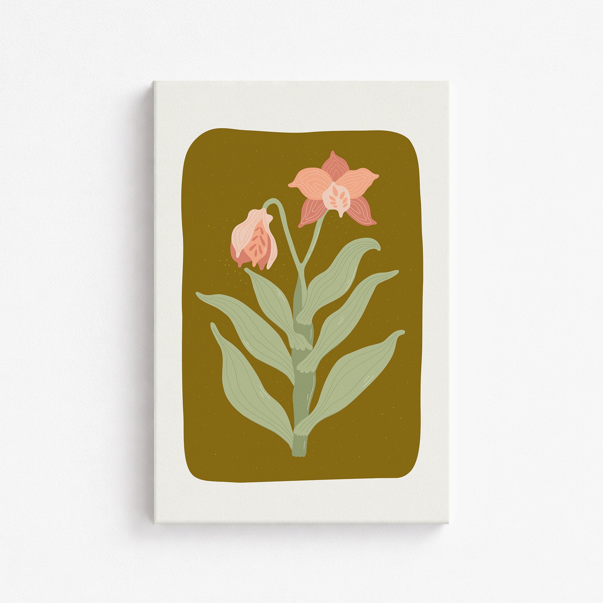 Vintage Bloom Orchid, 61x91cm Satin Canvas Poster