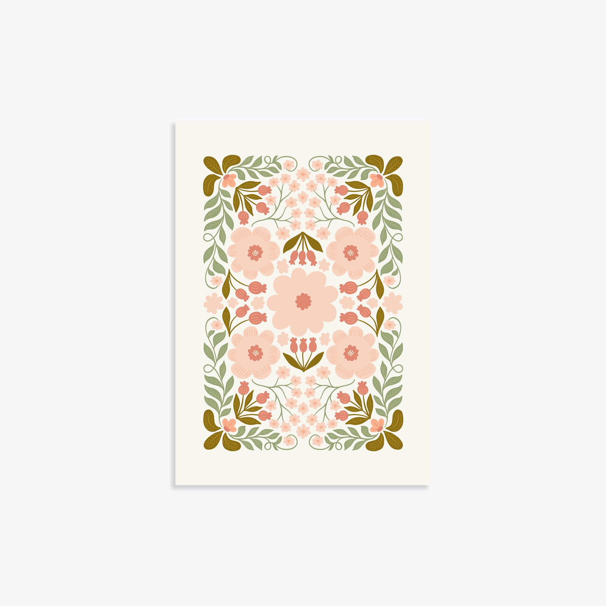 Peach Blossom Garland, 21x30cm Poster Unframed