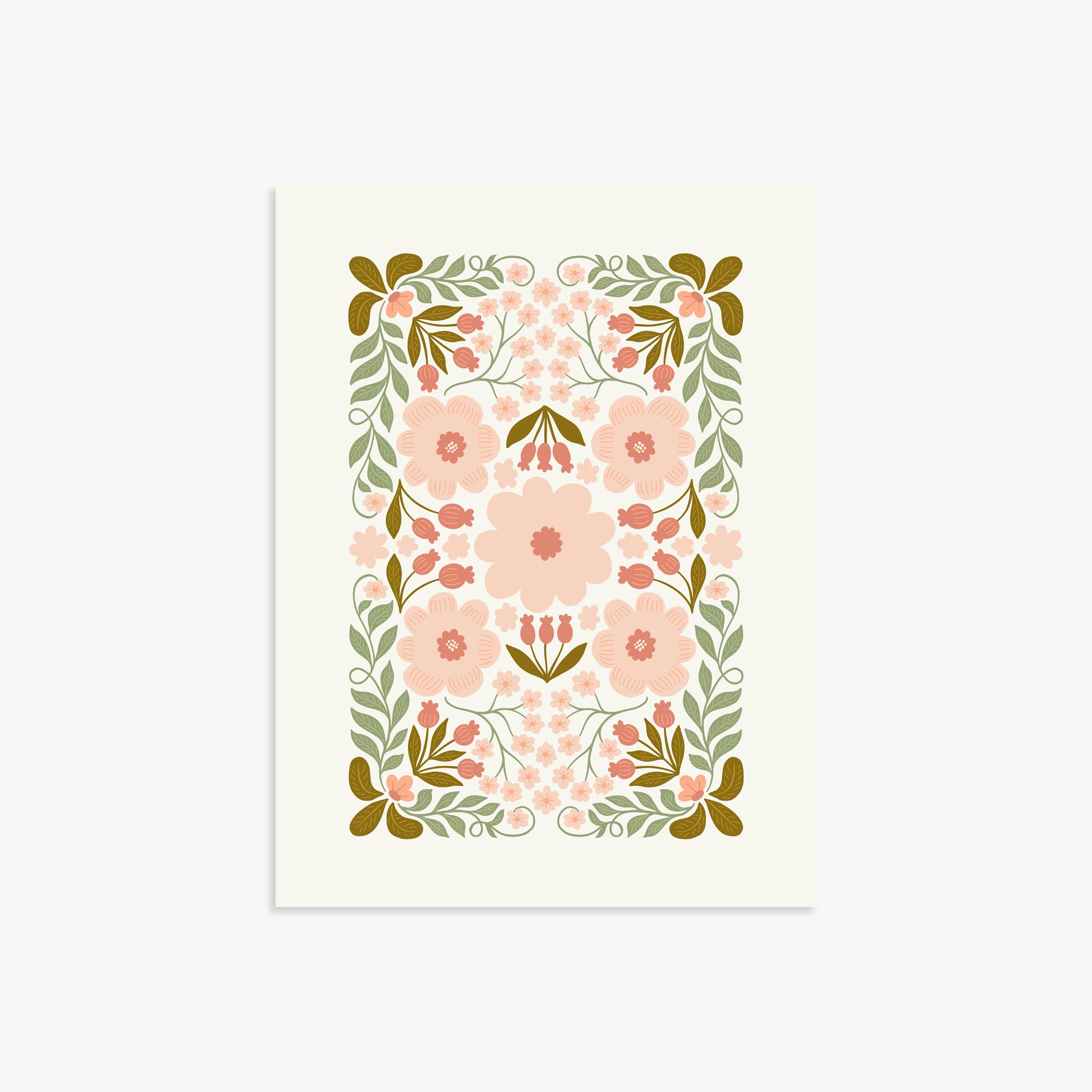 Peach Blossom Garland, 30x40cm Poster Unframed