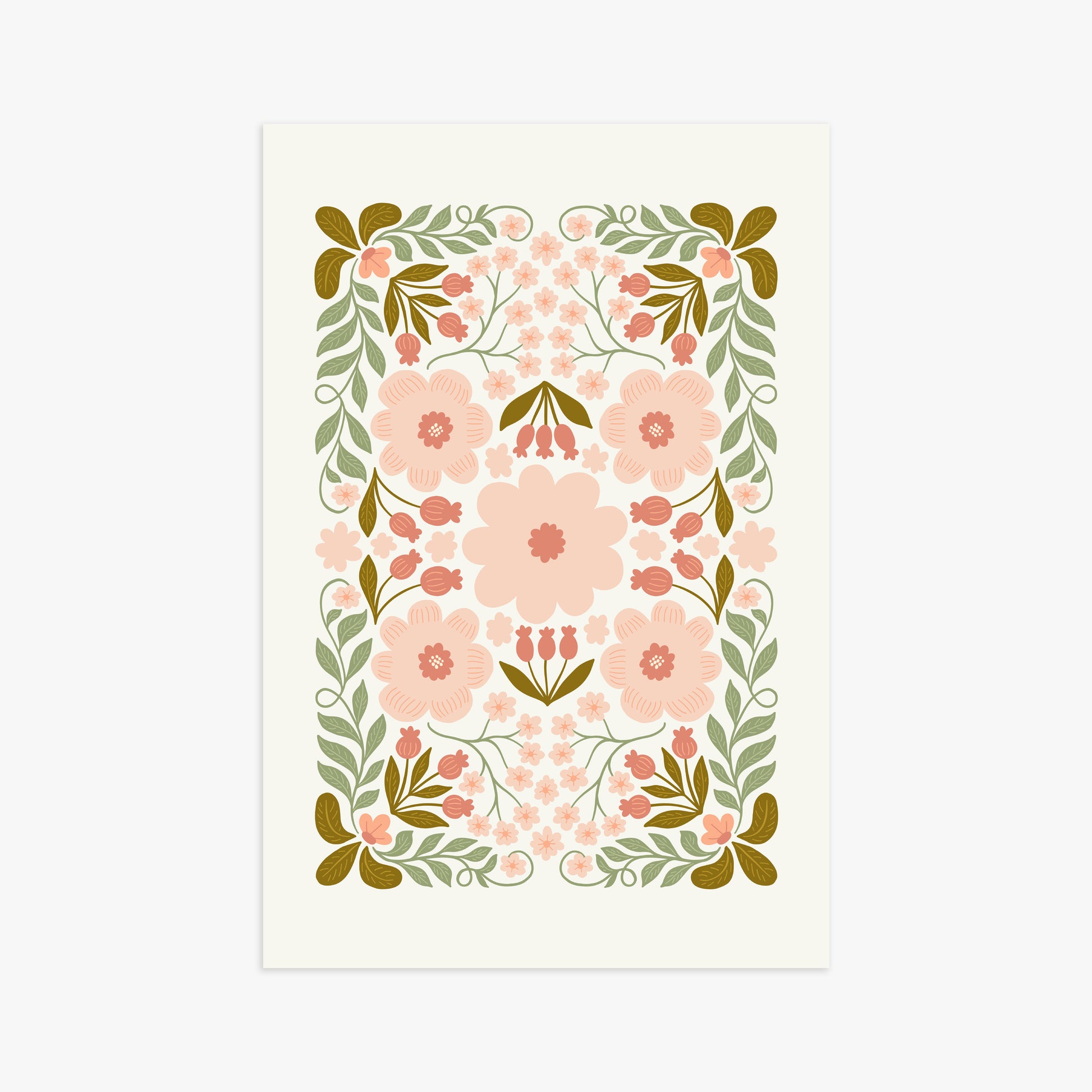 Peach Blossom Garland, 61x91cm Poster Unframed