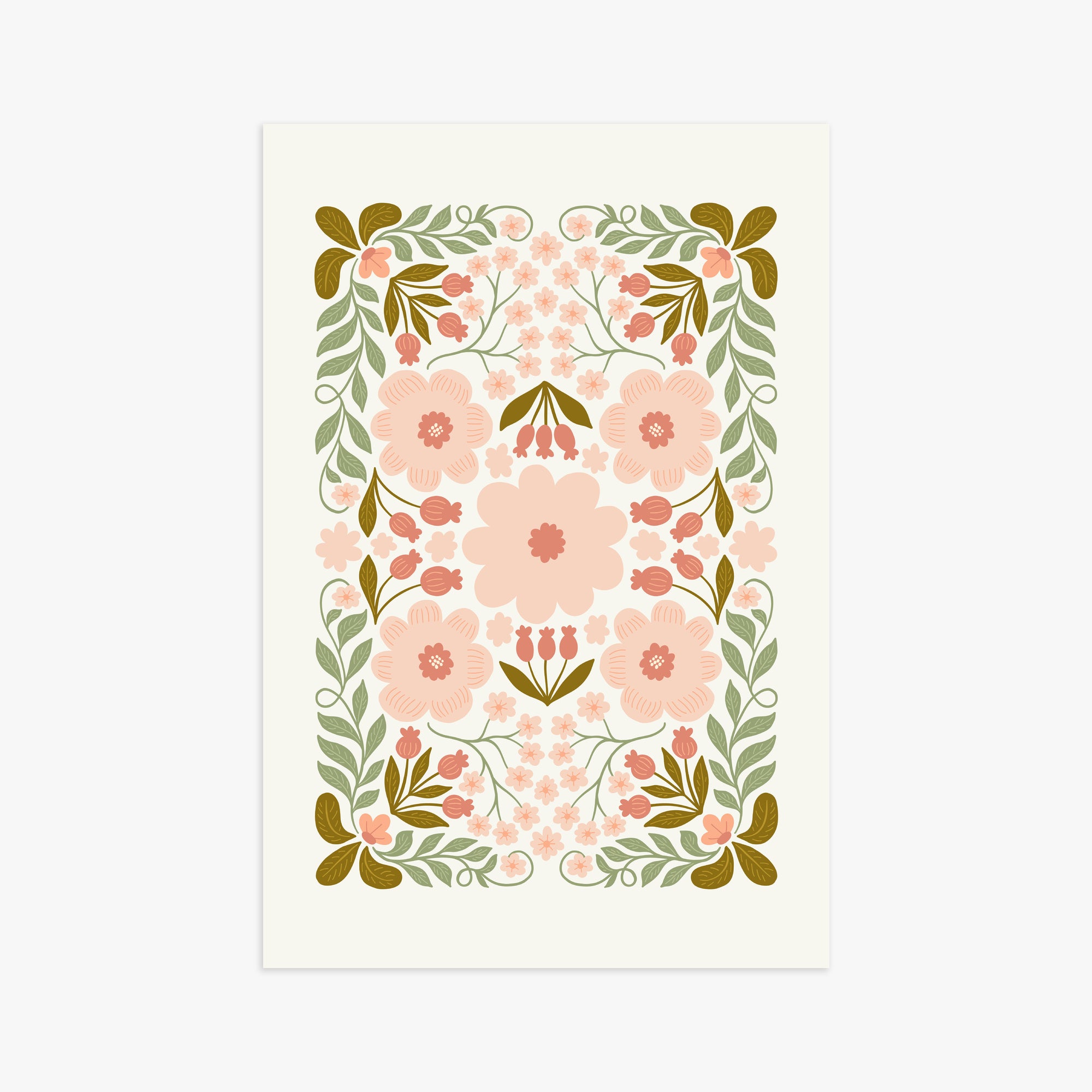 Peach Blossom Garland, 61x91cm Poster Unframed