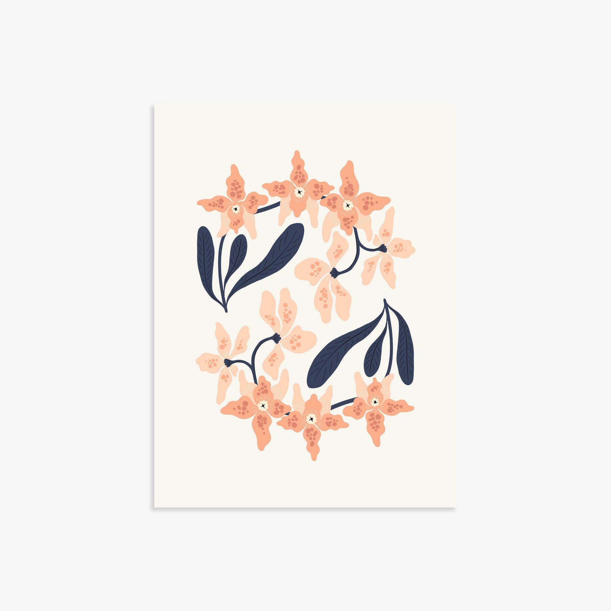 Peach Blossom Circle, 30x40cm Poster Unframed