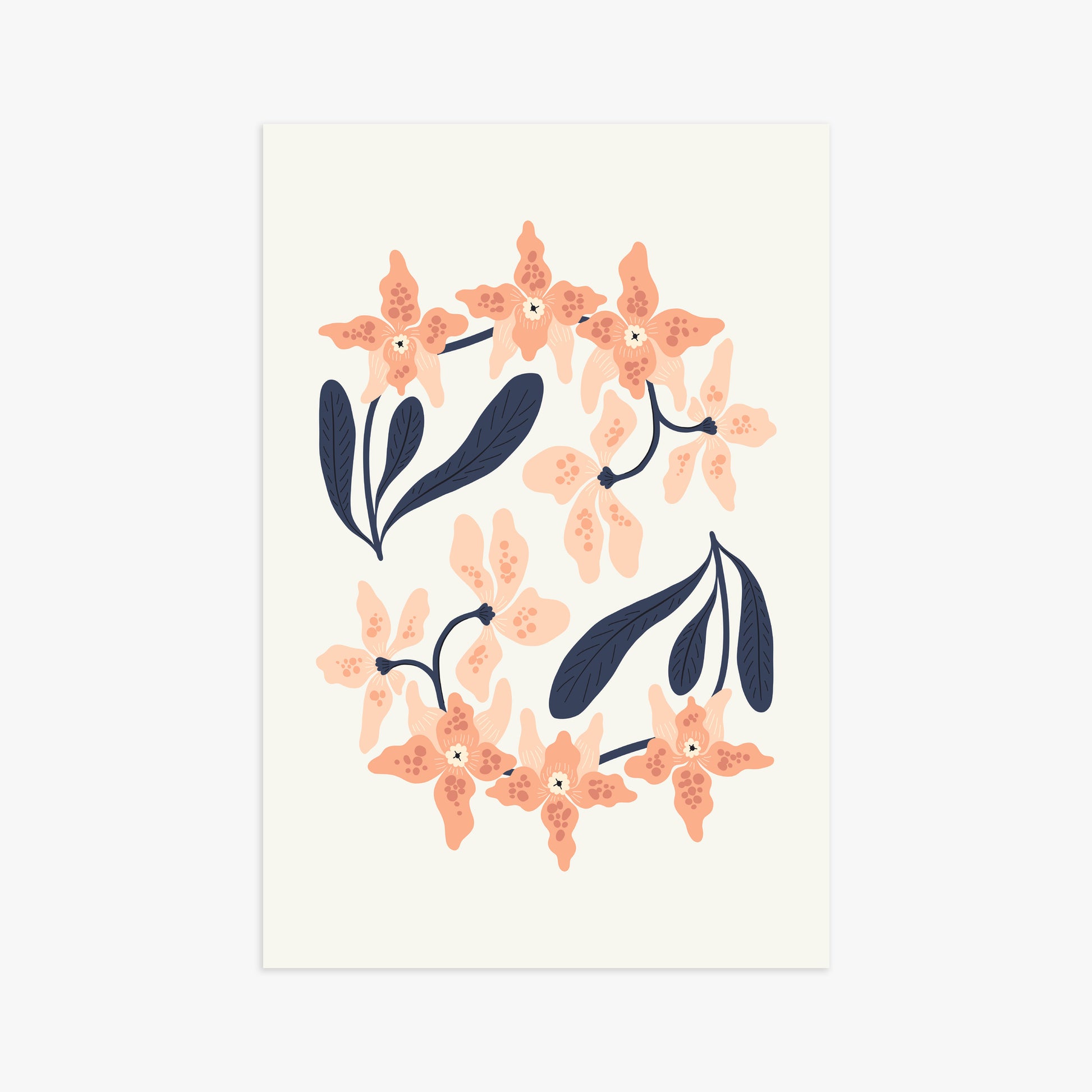 Peach Blossom Circle, 61x91cm Poster Unframed