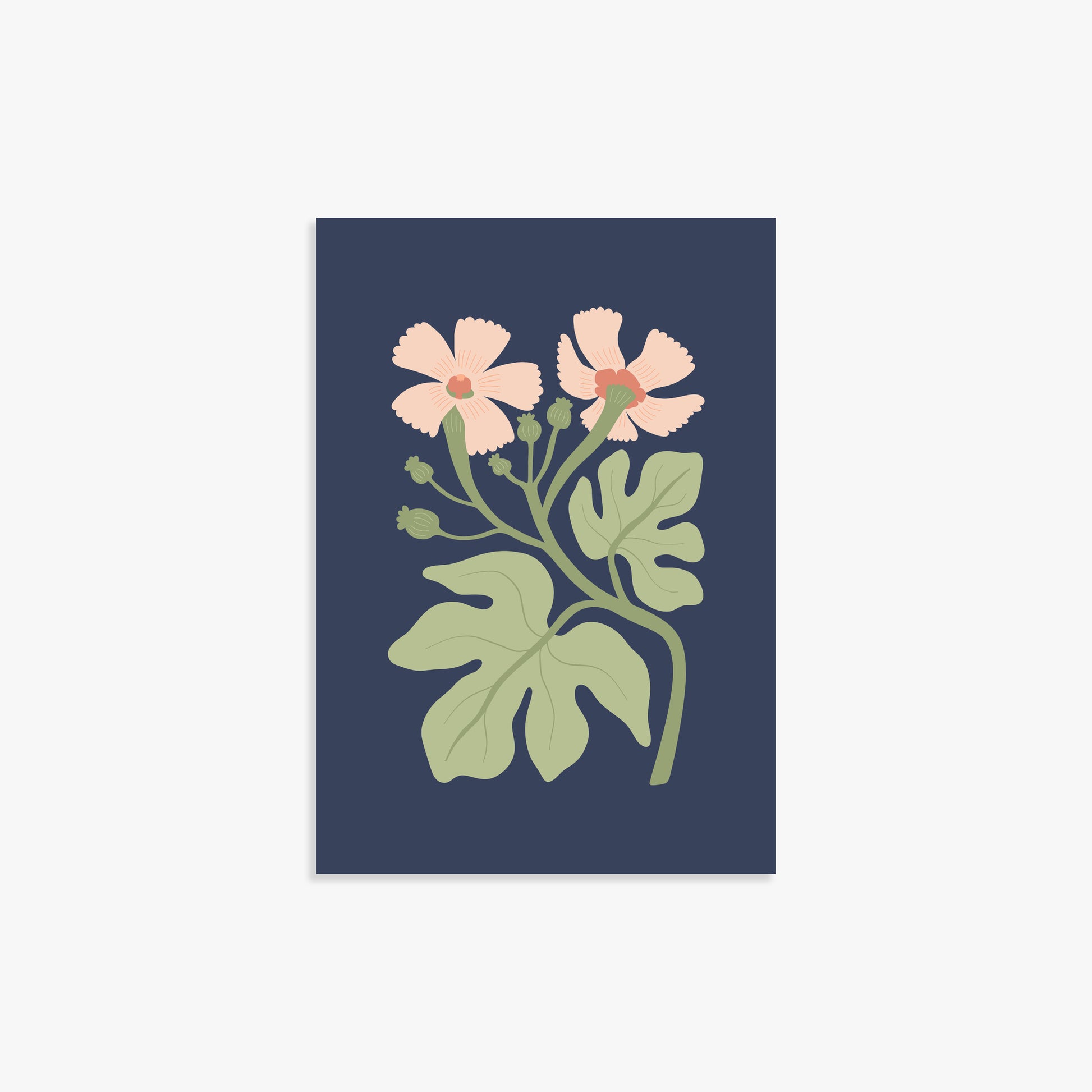 Midnight Garden Blooms, 21x30cm Poster Unframed