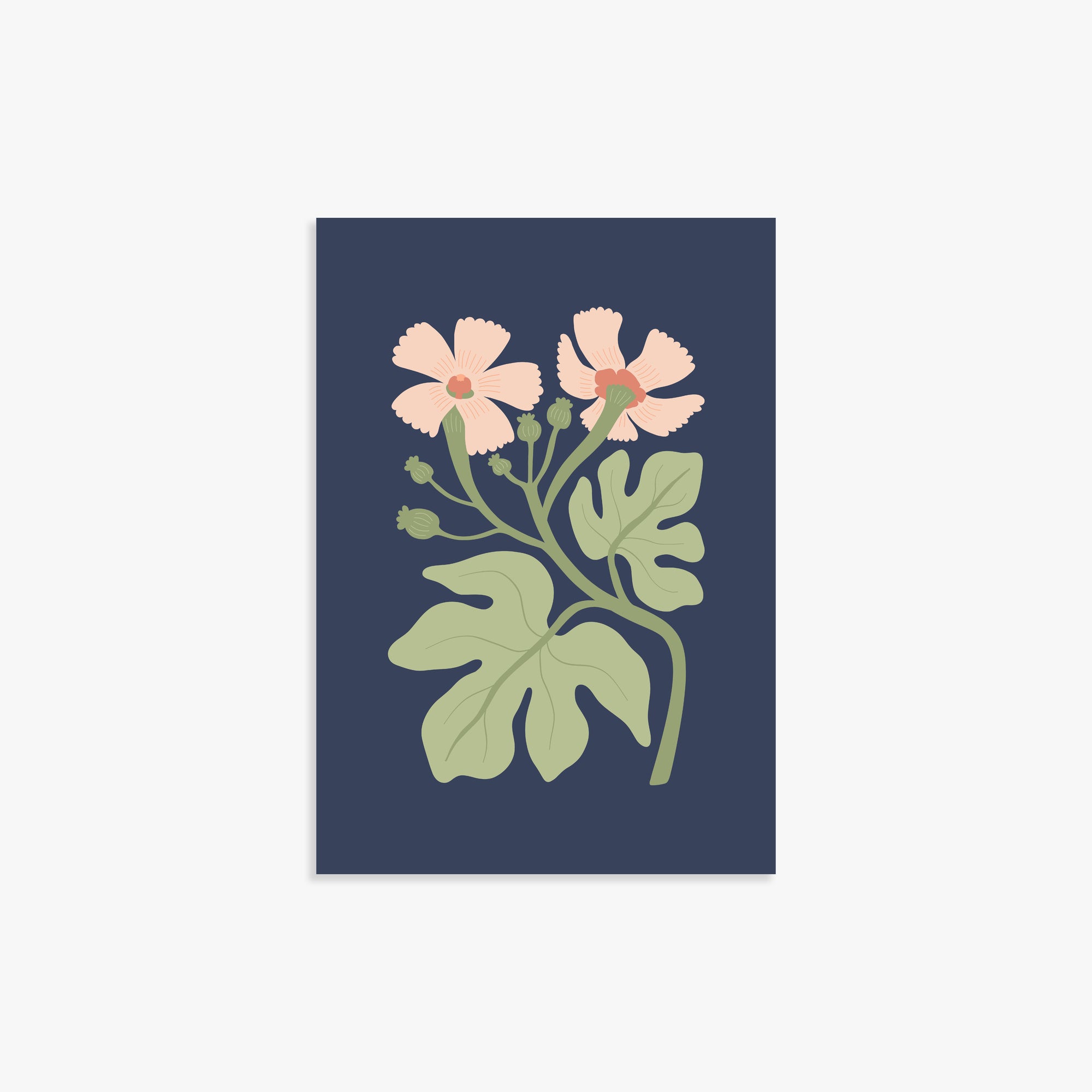 Midnight Garden Blooms, 21x30cm Poster Unframed