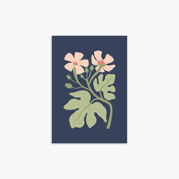Midnight Garden Blooms, 21x30cm Poster Unframed