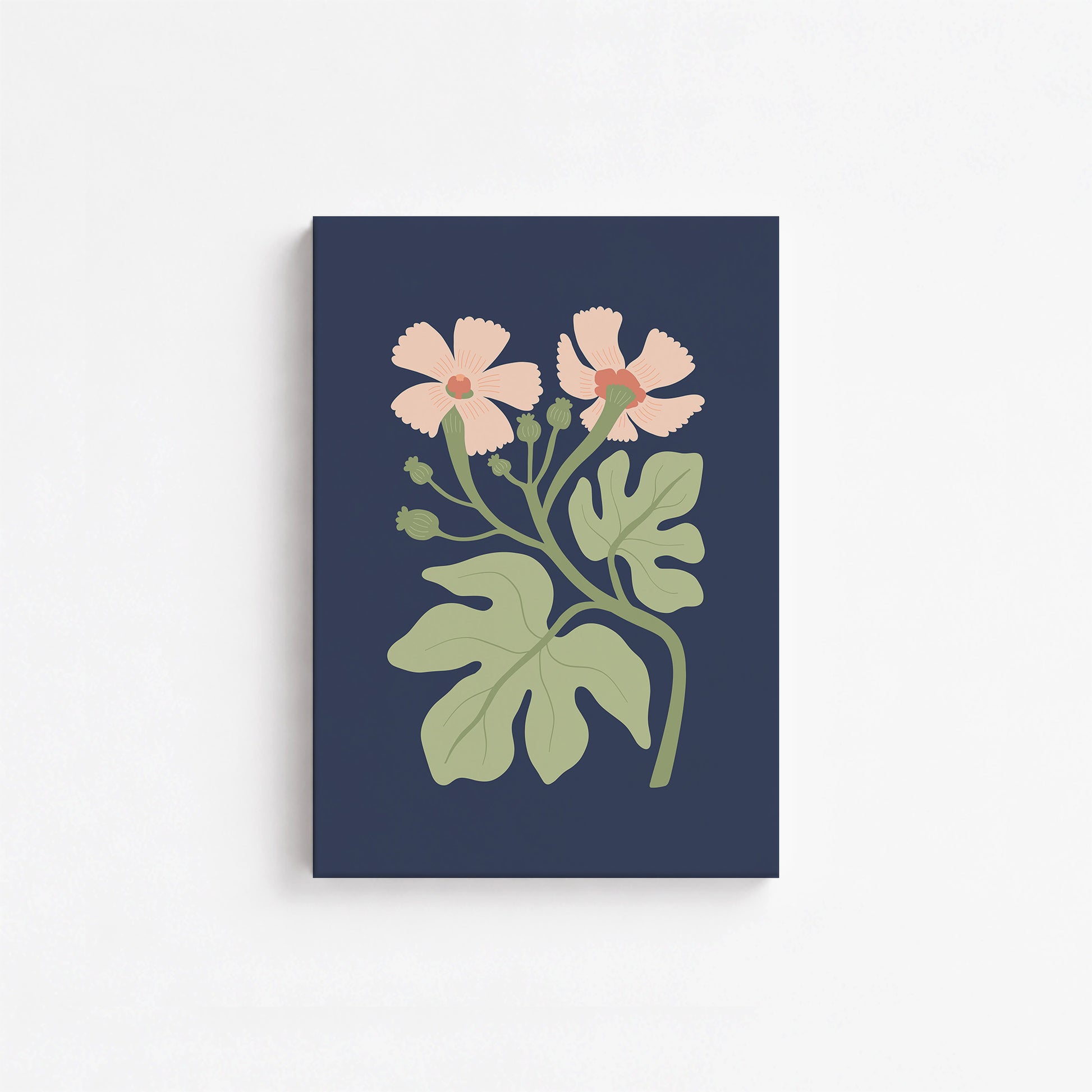 Midnight Garden Blooms, 21x30cm Satin Canvas Poster