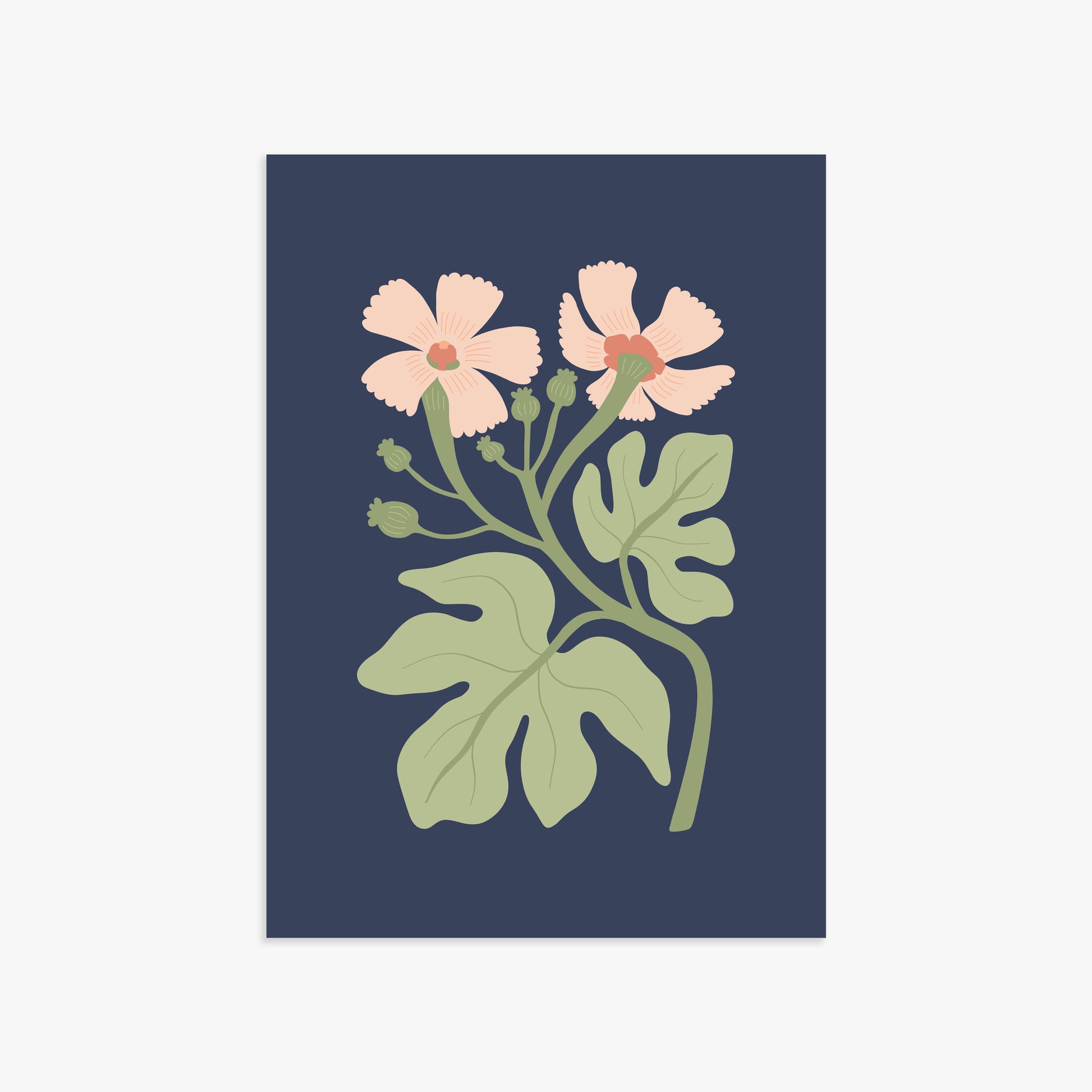 Midnight Garden Blooms, 50x70cm Poster Unframed