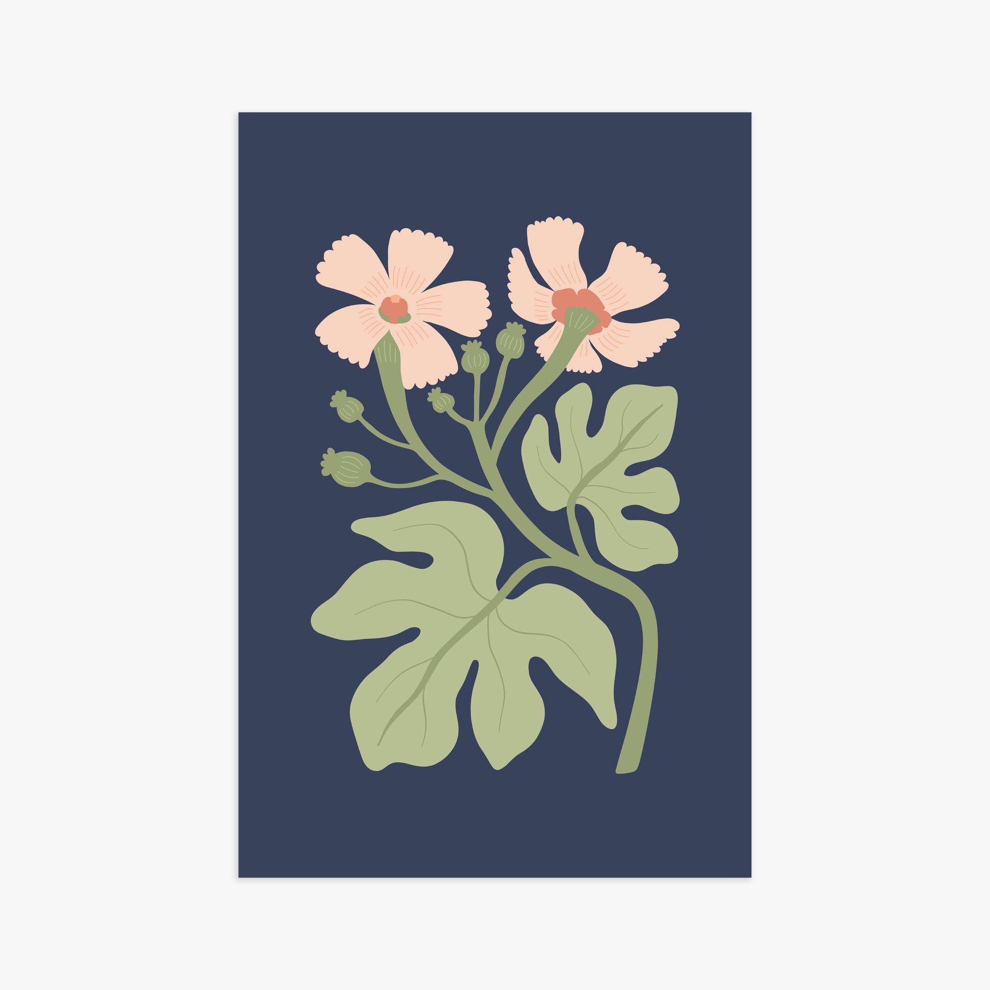 Midnight Garden Blooms, 61x91cm Poster Unframed