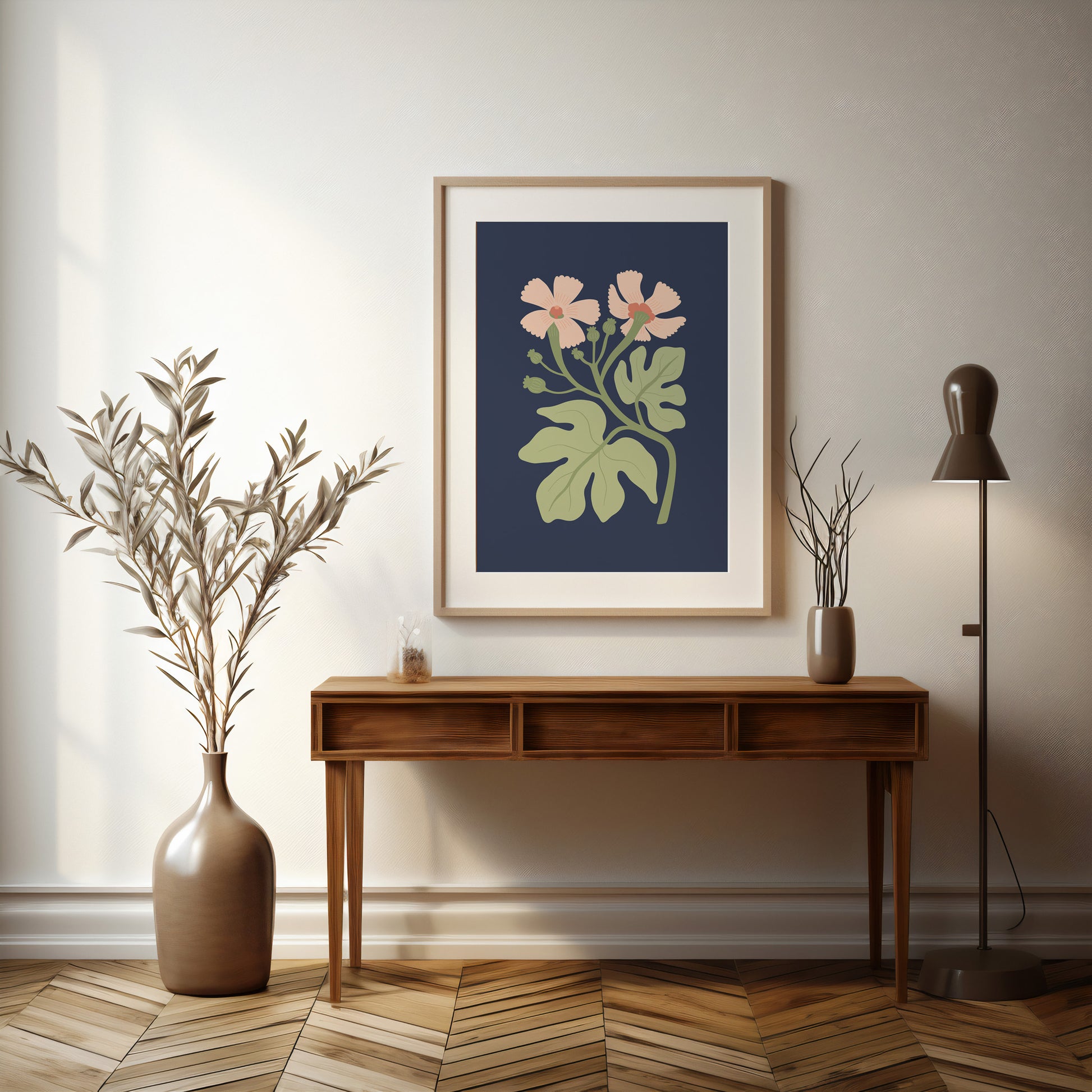 Design Concept No. 37 for Midnight Garden Blooms Modern Poster Art