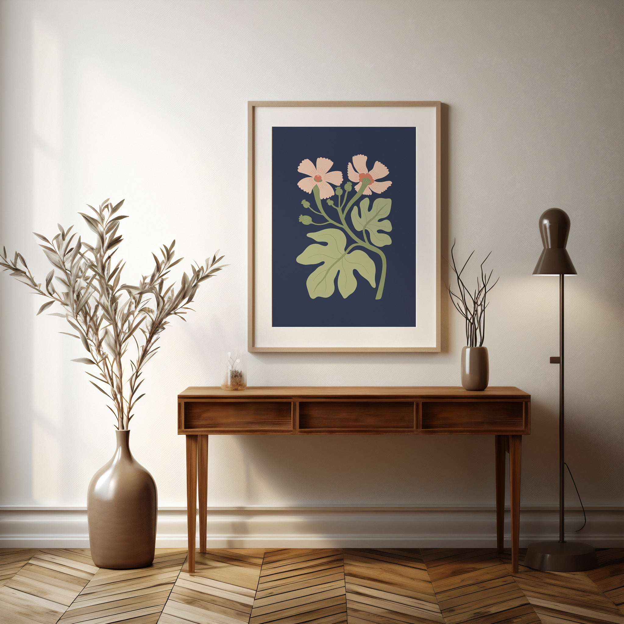 Design Concept No. 37 for Midnight Garden Blooms Modern Poster Art