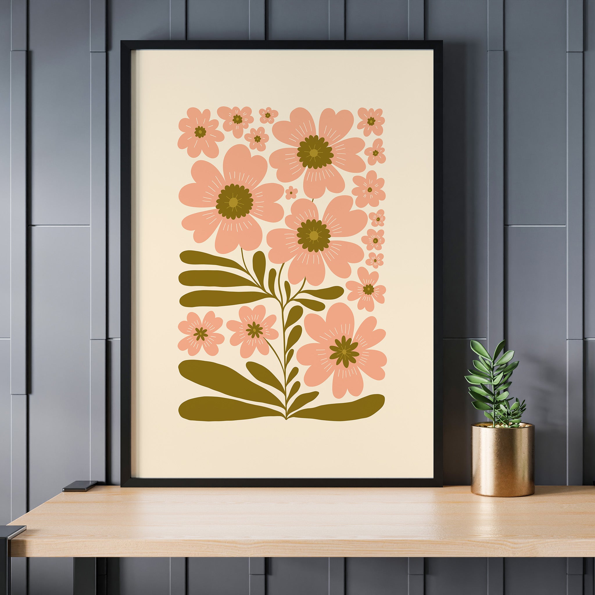 Design Concept No. 24 for Blooming Folklore Modern Poster Art
