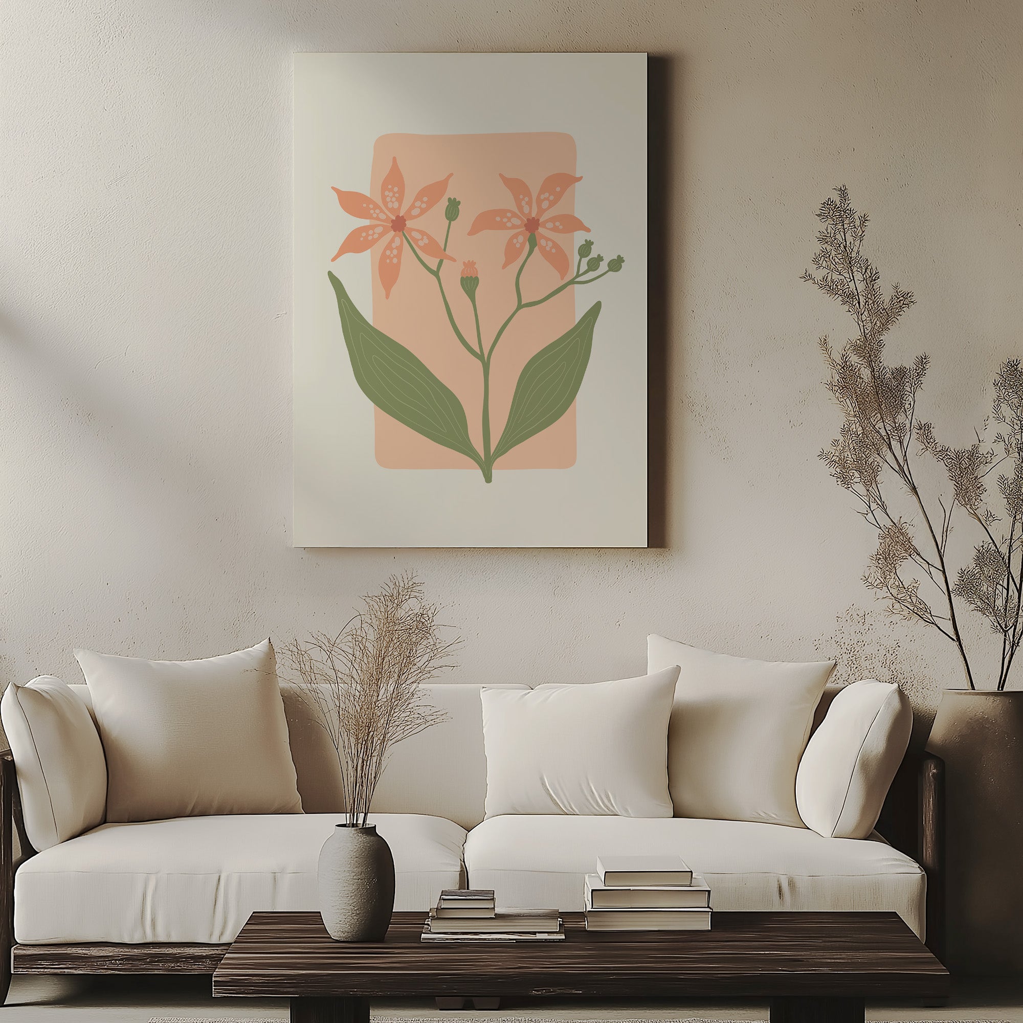Peach Lily Blooms