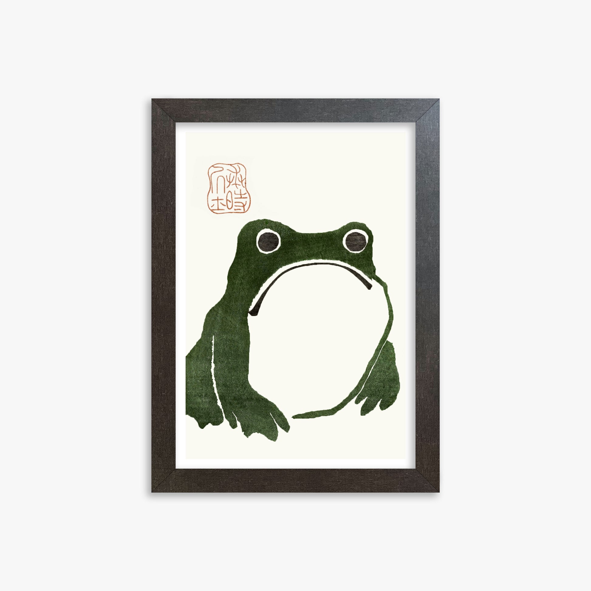 Matsumoto Hoji: The Toad, 21x30cm Framed Art Reproduction With Espresso Frame