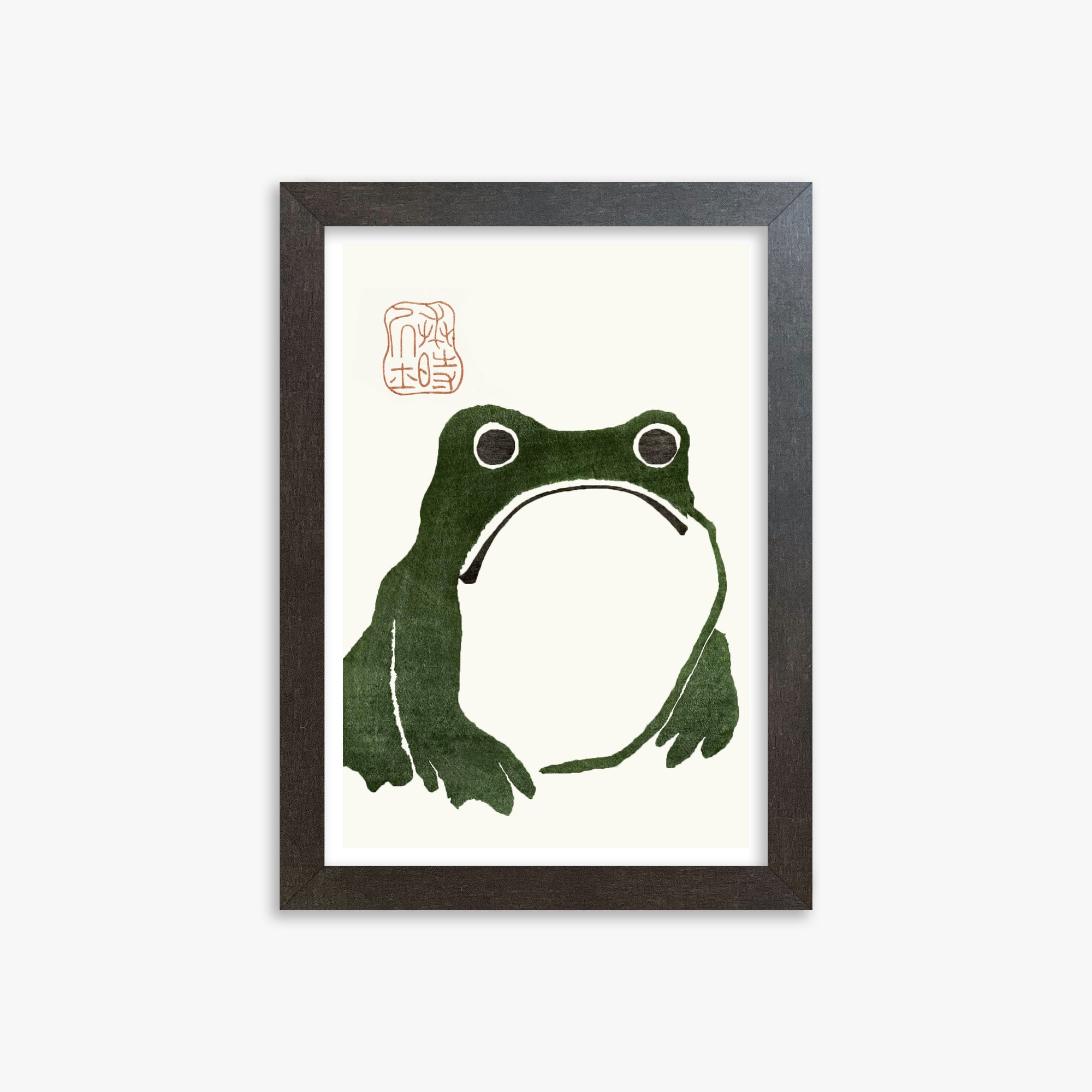 Matsumoto Hoji: The Toad, 21x30cm Framed Art Reproduction With Espresso Frame