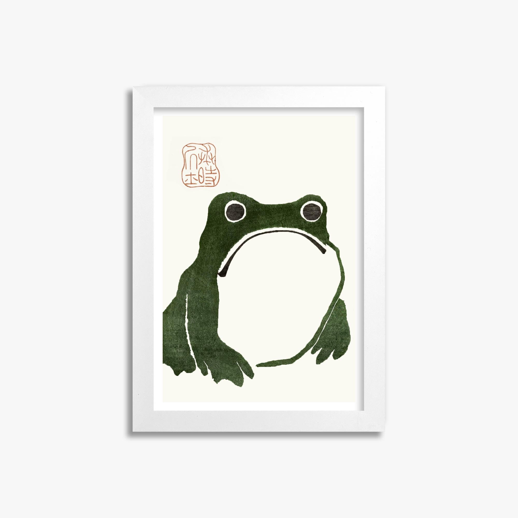 Matsumoto Hoji: The Toad 21x30 cm Art Reproduction With White Frame