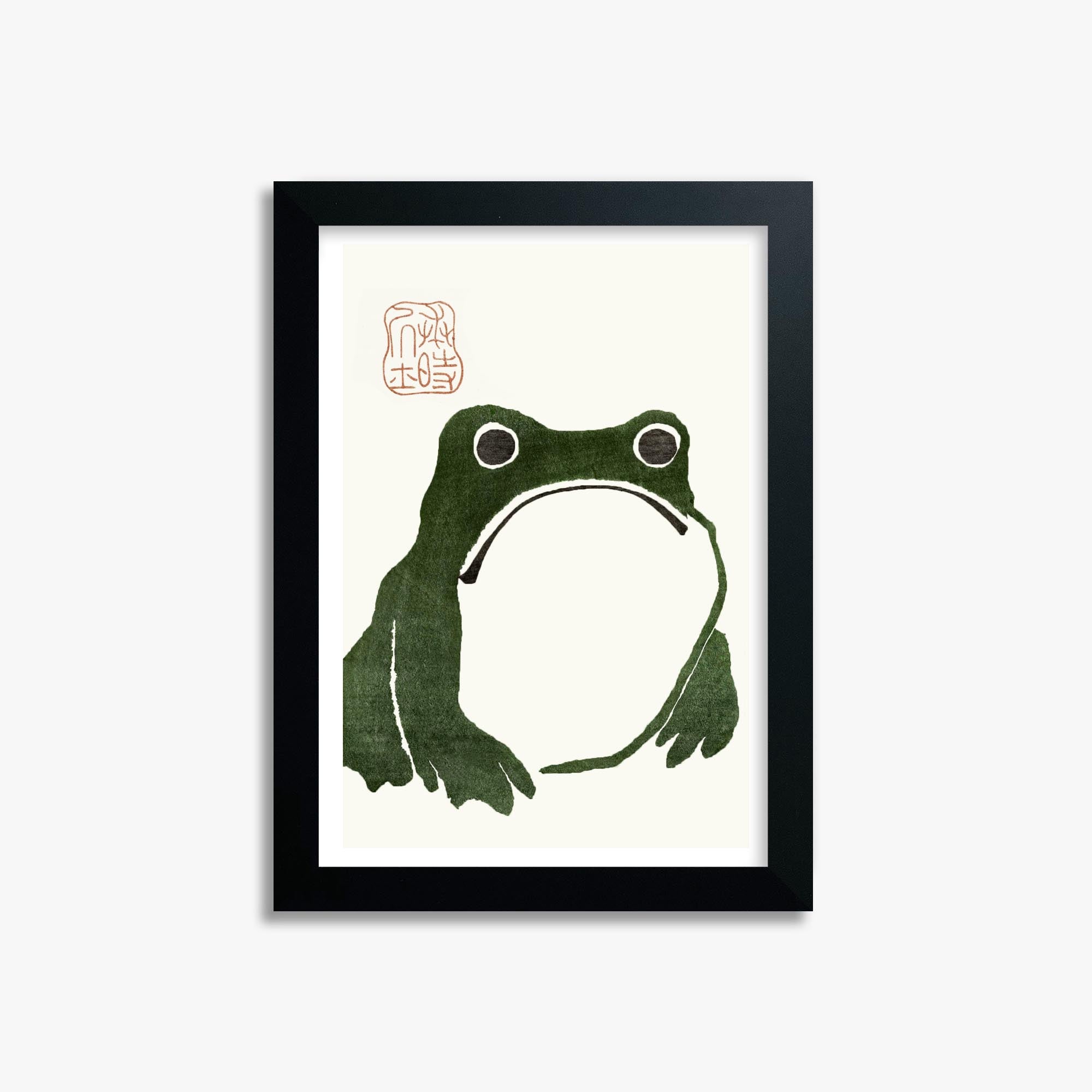 Matsumoto Hoji: The Toad 21x30 cm Art Reproduction With Black Frame