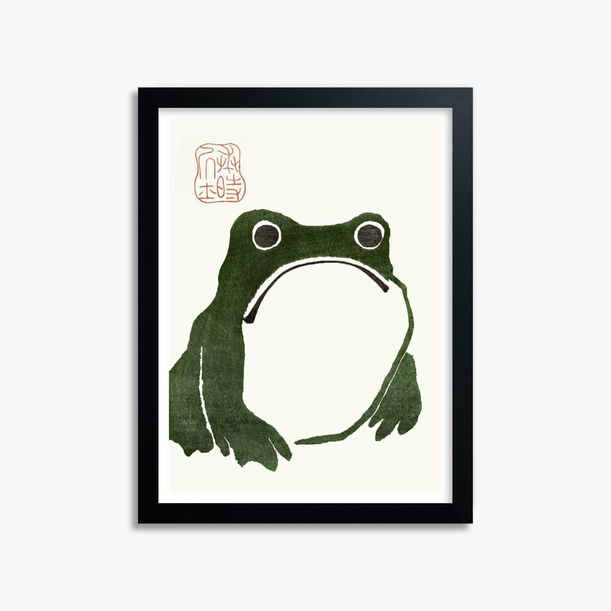 Matsumoto Hoji: The Toad 30x40 cm Art Reproduction With Black Frame