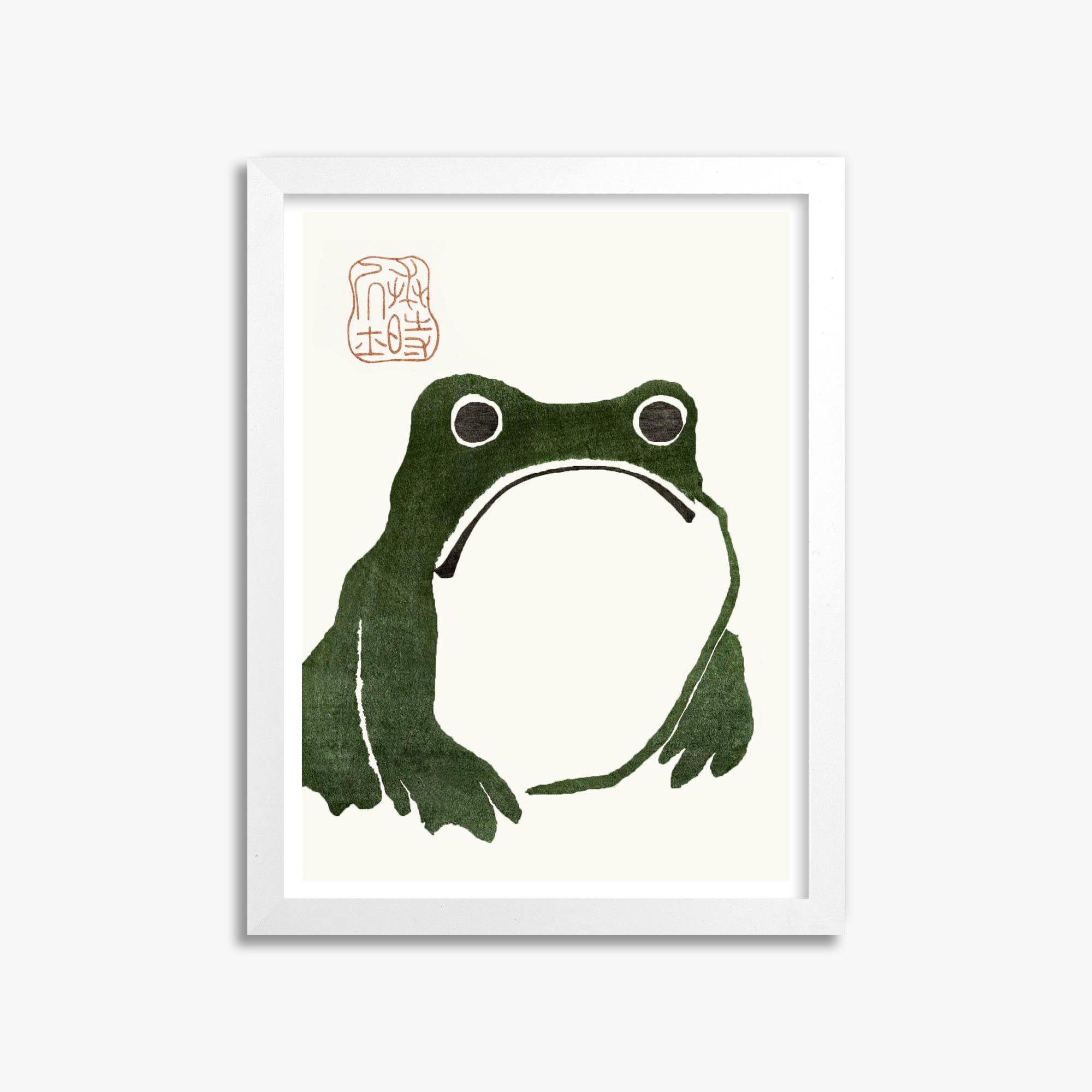 Matsumoto Hoji: The Toad 30x40 cm Art Reproduction With White Frame