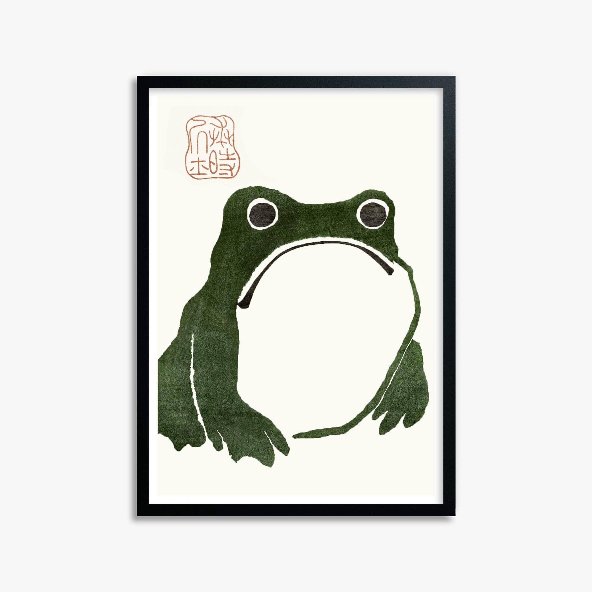 Matsumoto Hoji: The Toad 50x70 cm Art Reproduction With Black Frame