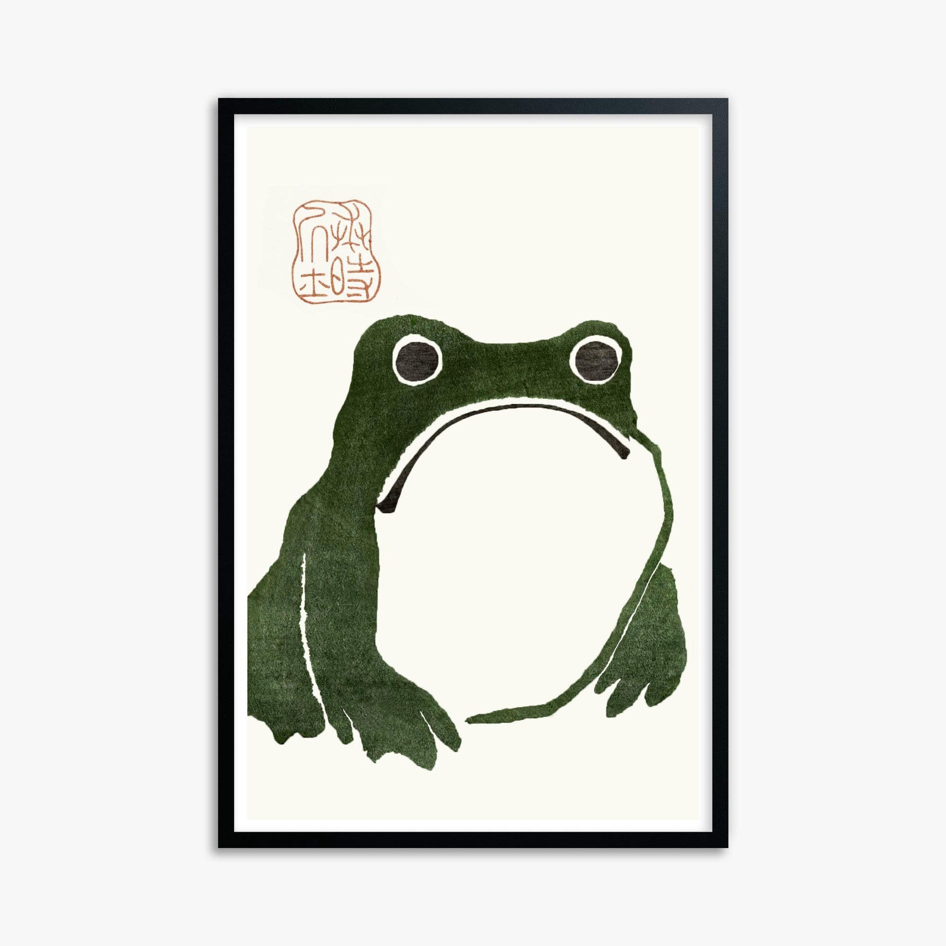 Matsumoto Hoji: The Toad 61x91 cm Art Reproduction With Black Frame