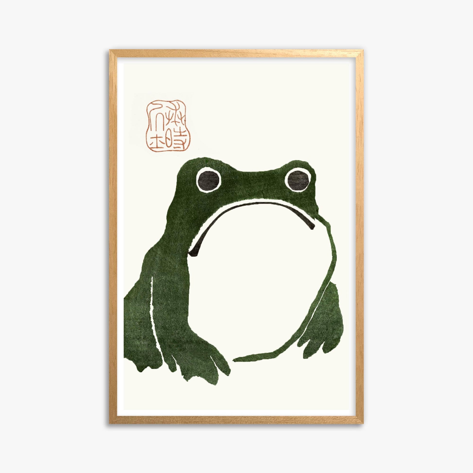 Matsumoto Hoji: The Toad 61x91 cm Art Reproduction With Oak Frame