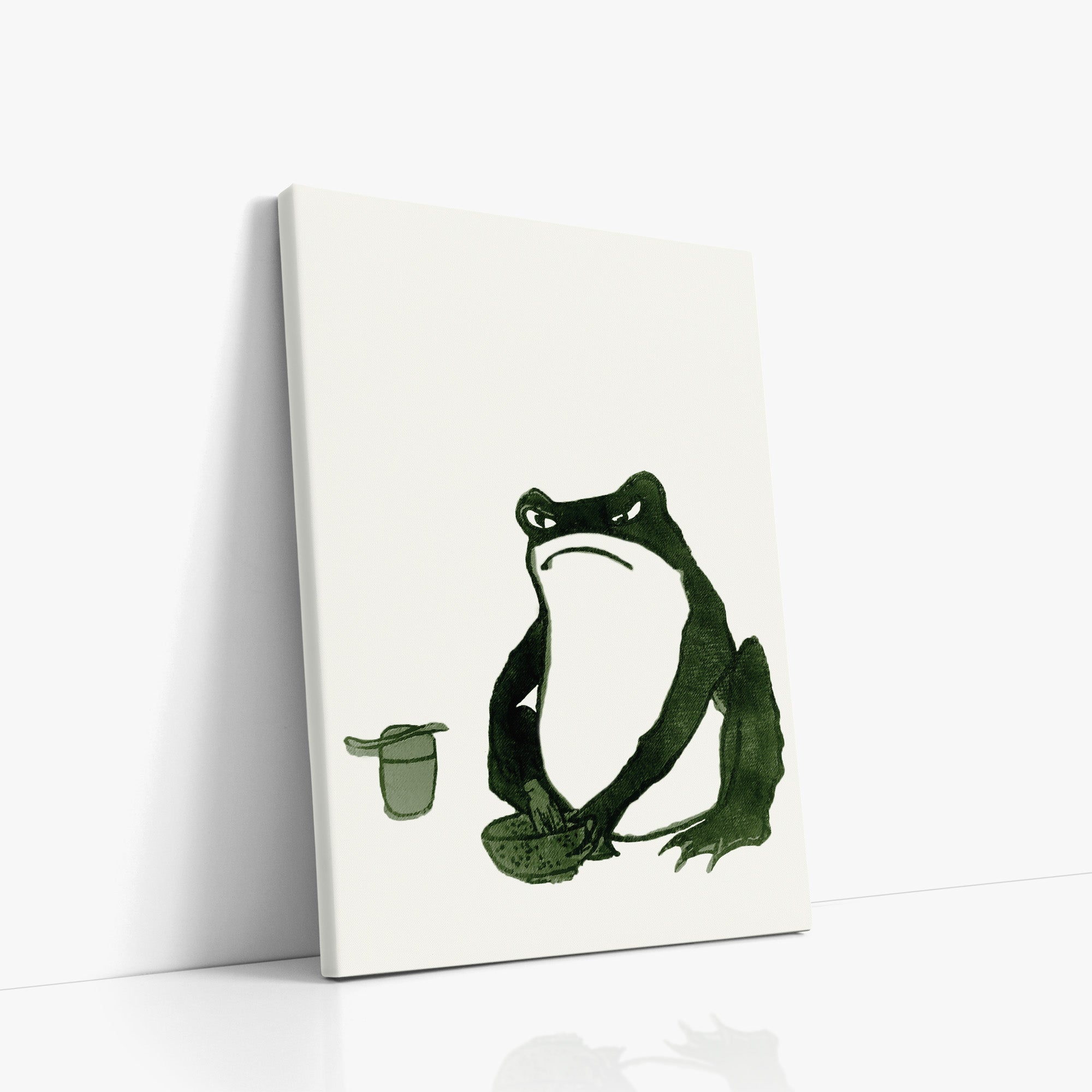Grenouille en colère fouettant le thé