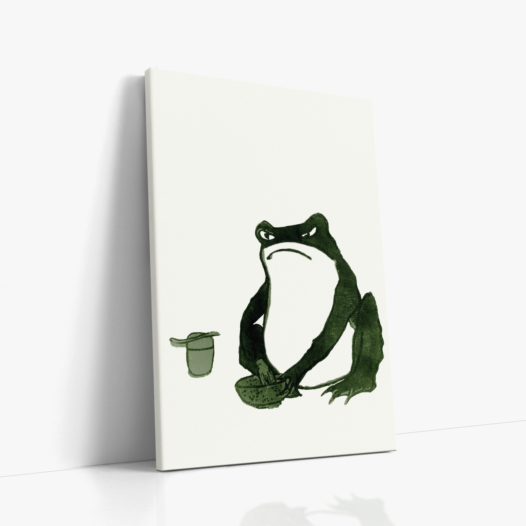 Grenouille en colère fouettant le thé