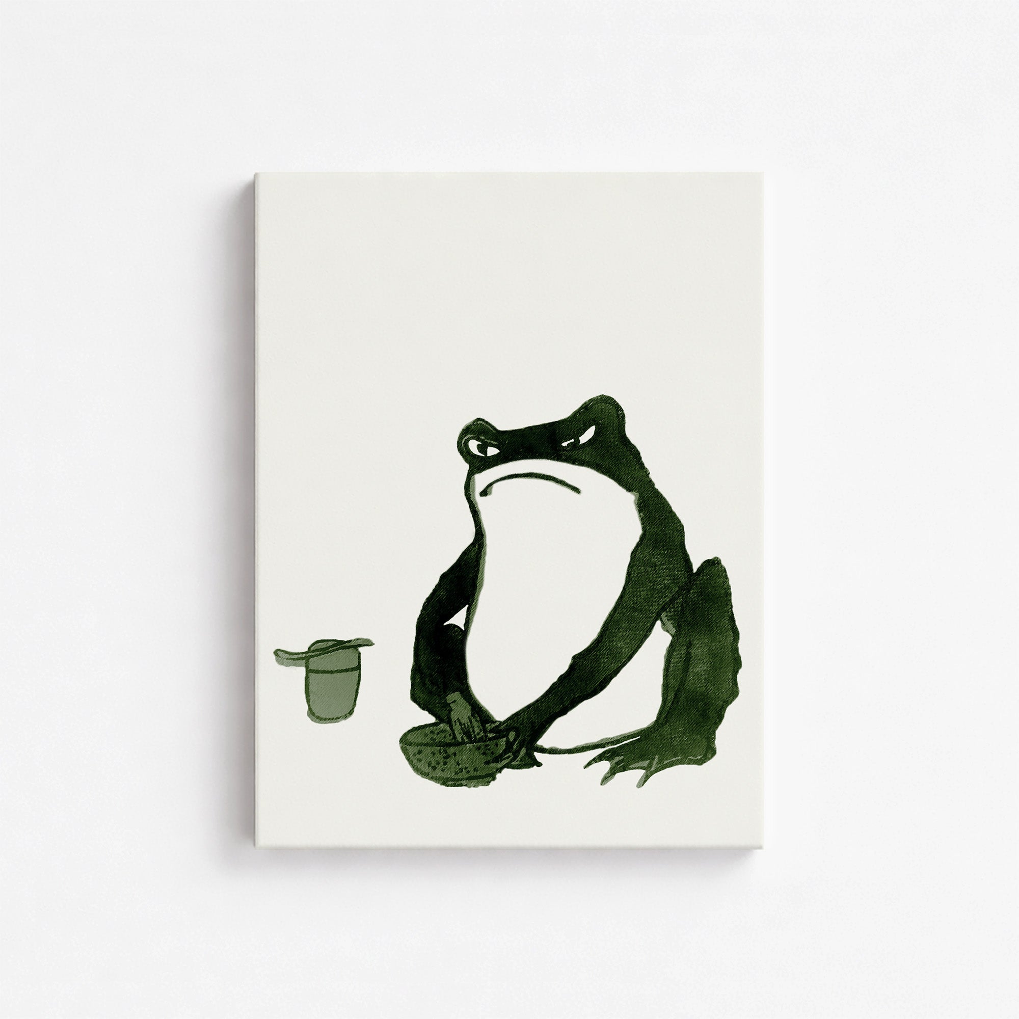 Grenouille en colère fouettant le thé