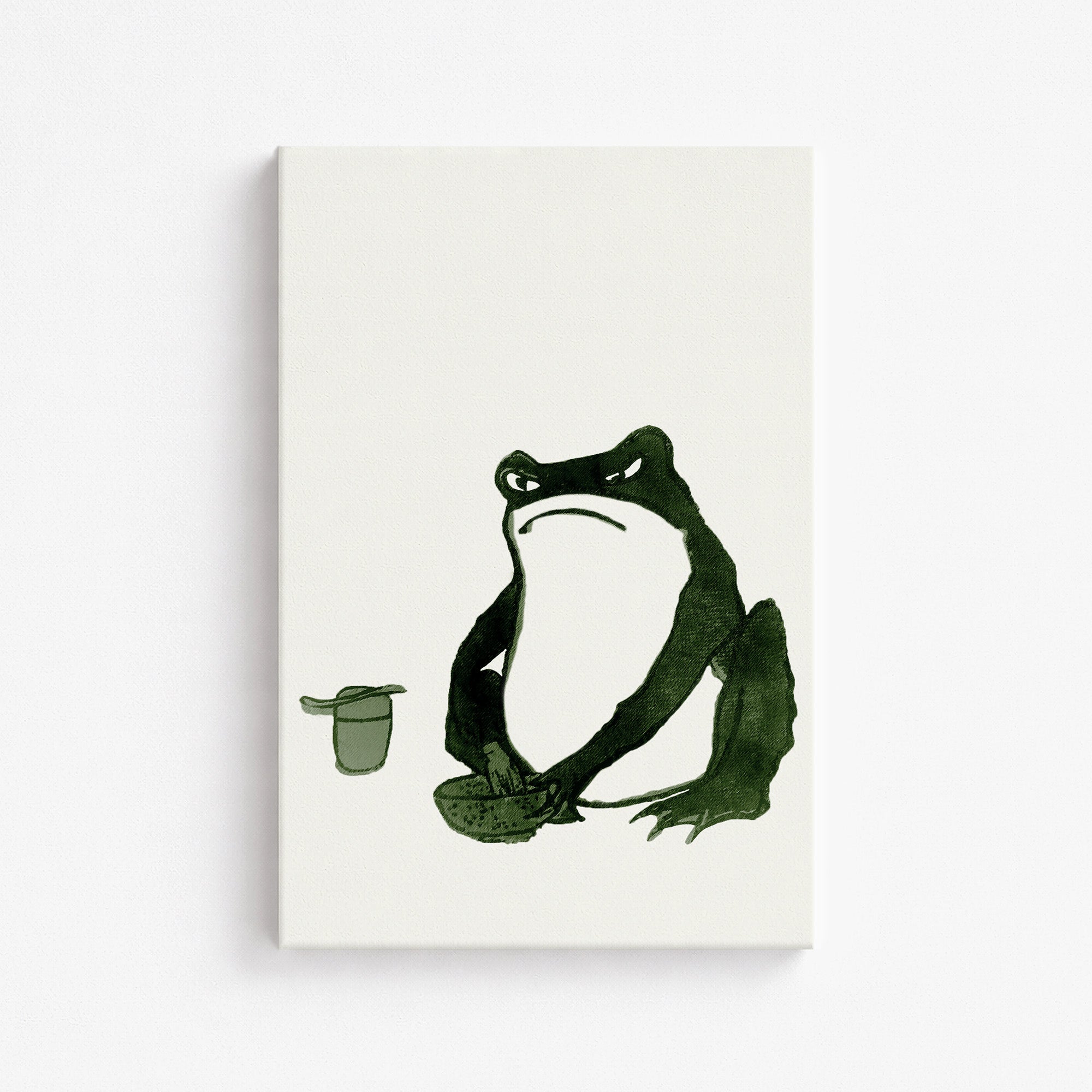 Grenouille en colère fouettant le thé
