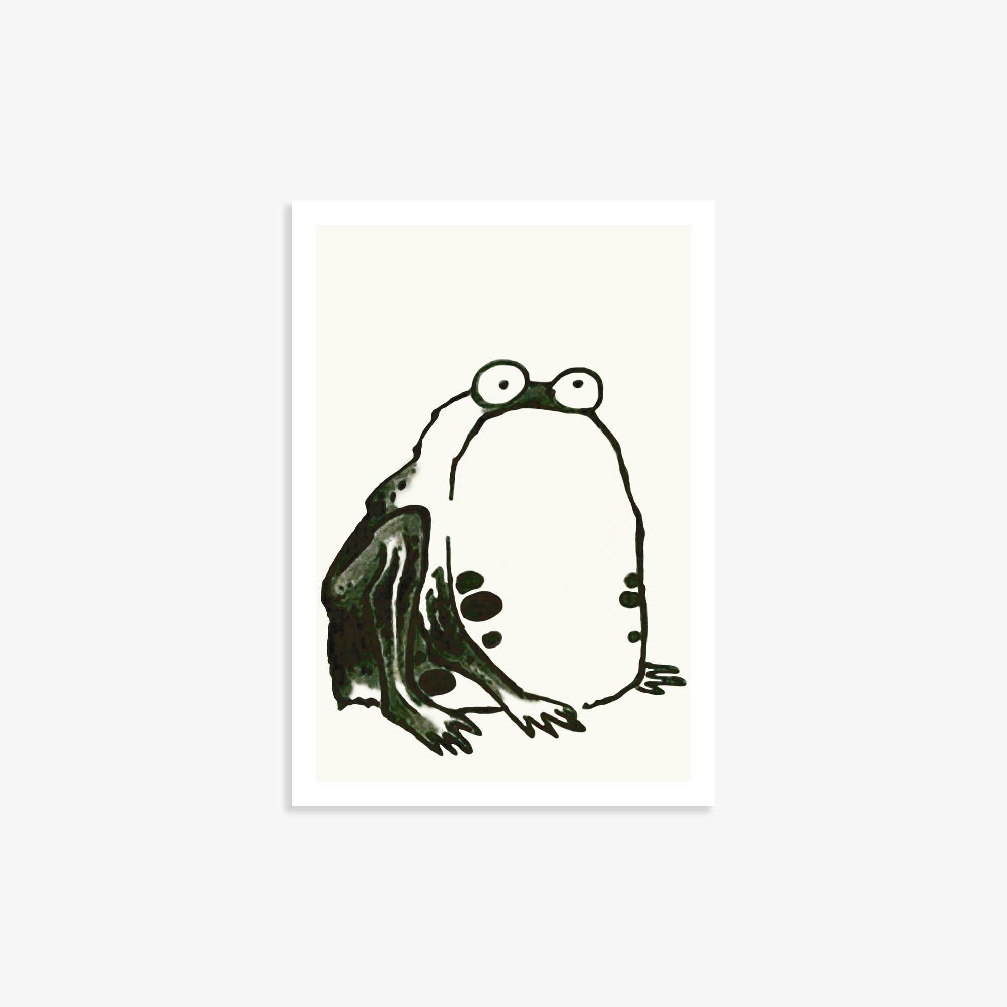 Itō Jakuchū: Sumo Toad 21x30 cm Art Reproduction Unframed