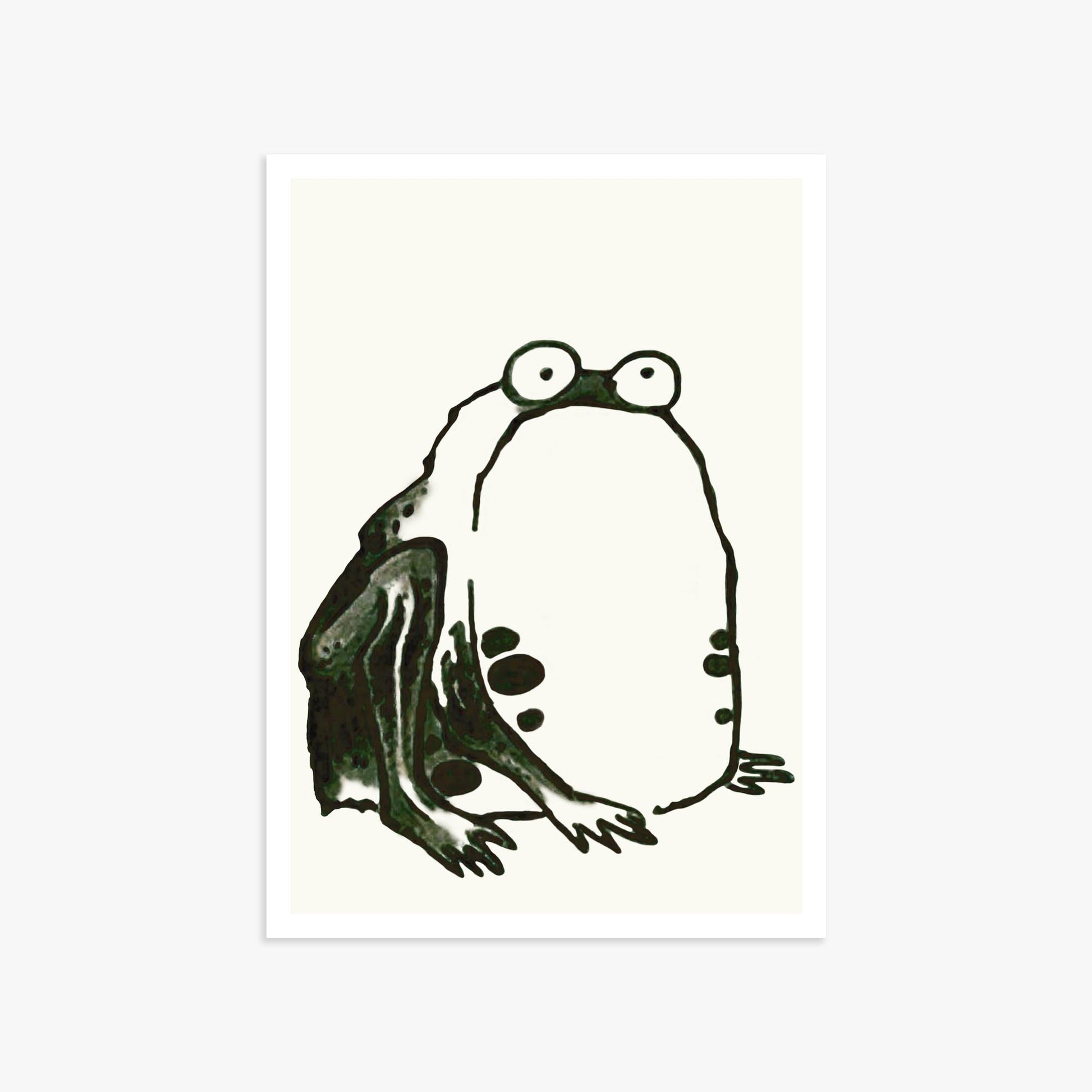 Itō Jakuchū: Sumo Toad 50x70 cm Art Reproduction Unframed