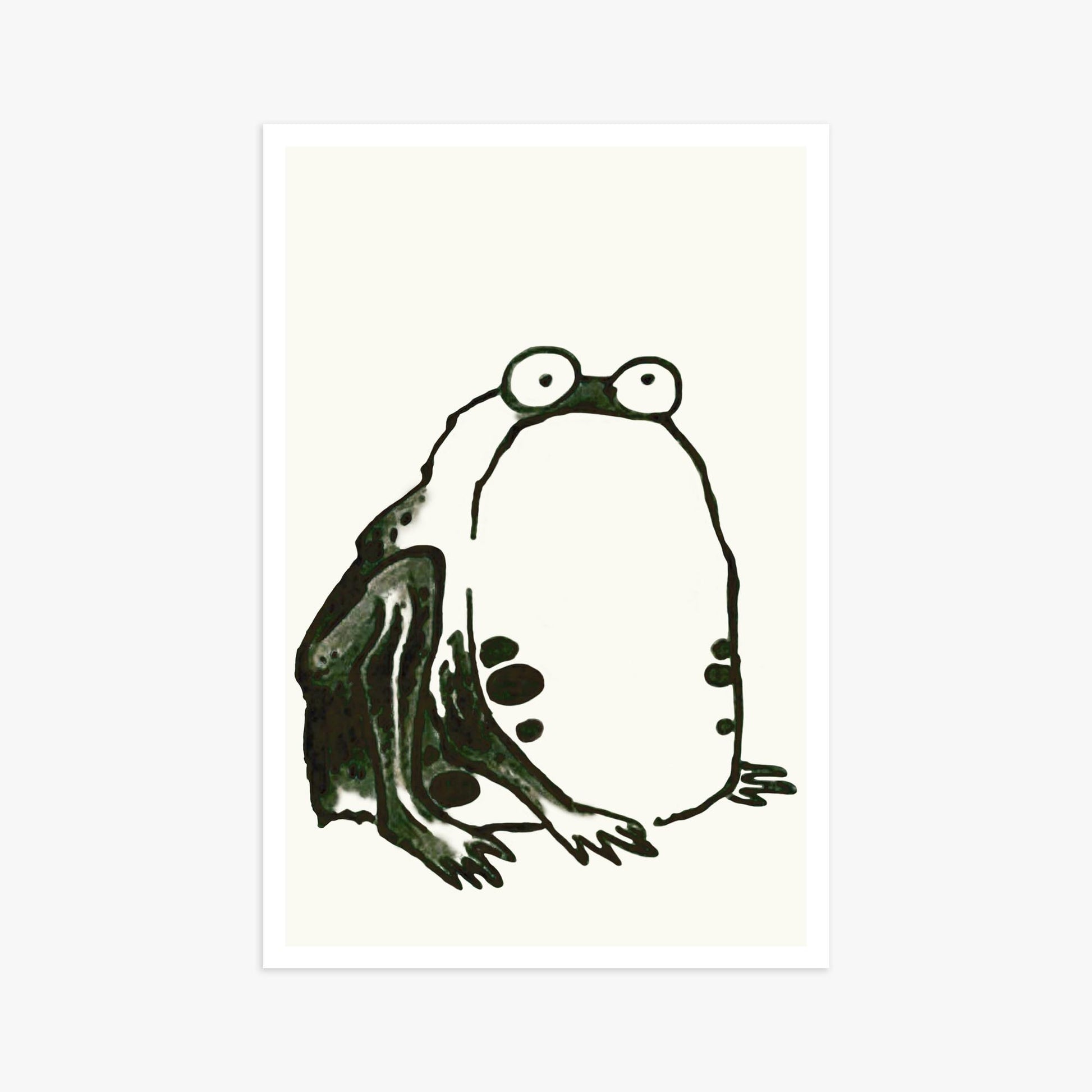 Itō Jakuchū: Sumo Toad 61x91 cm Art Reproduction Unframed