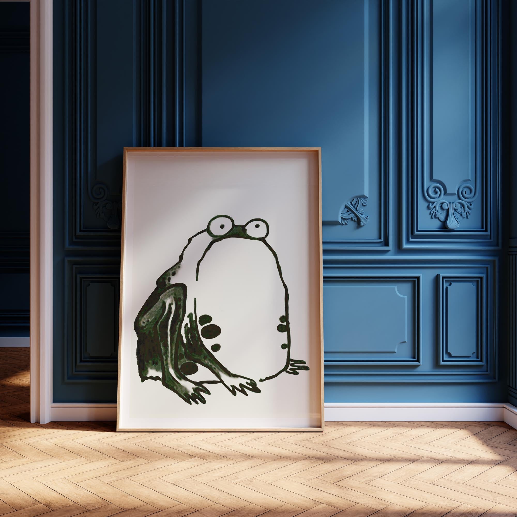 Design concept No. 12 for Itō Jakuchū: Sumo Toad Japanese Wall Art