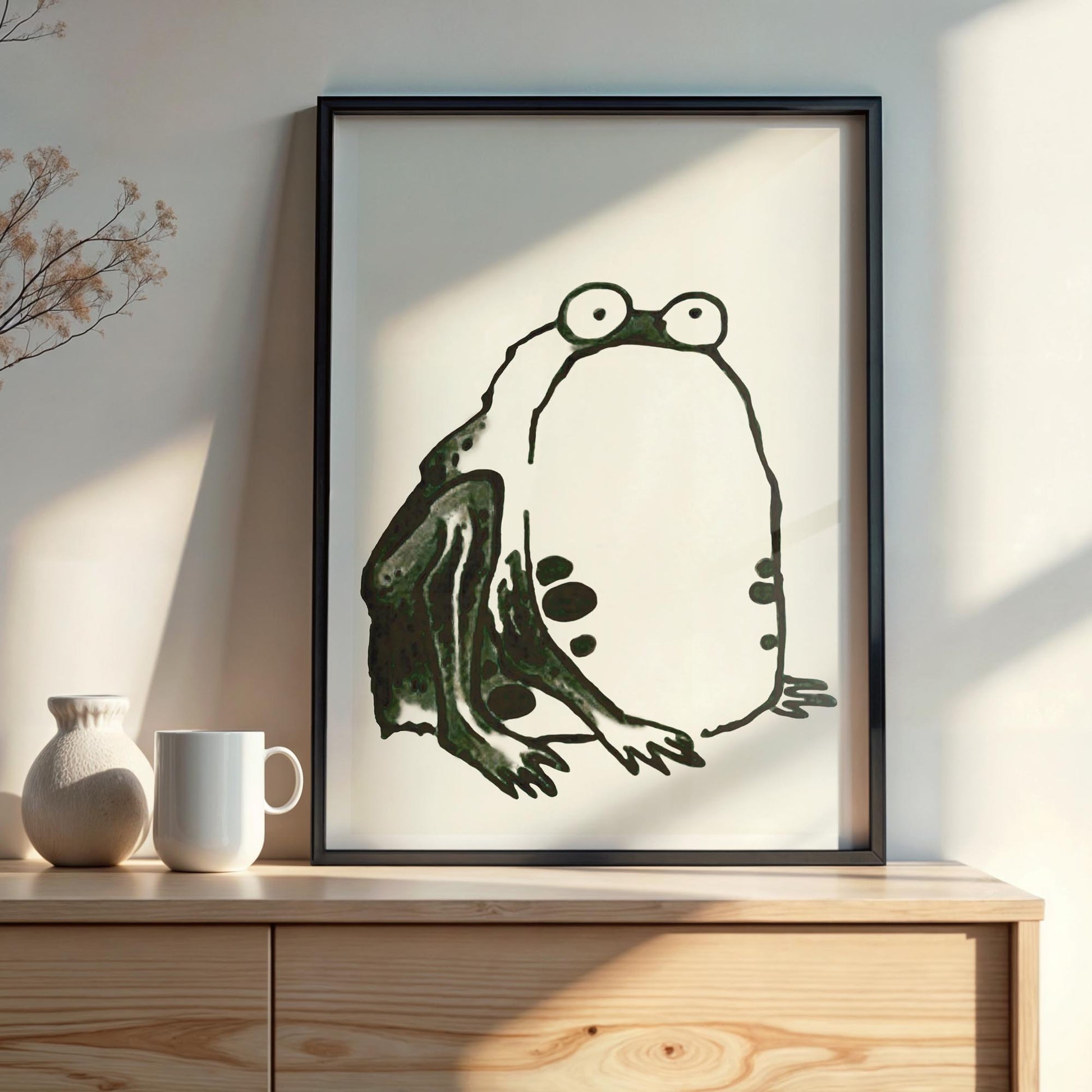 Design concept No. 22 for Itō Jakuchū: Sumo Toad Japanese Wall Art