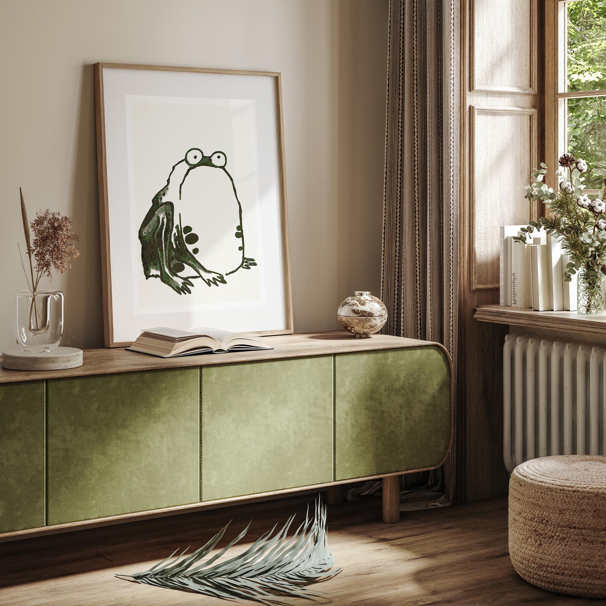 Design concept No. 23 for Itō Jakuchū: Sumo Toad Japanese Wall Art