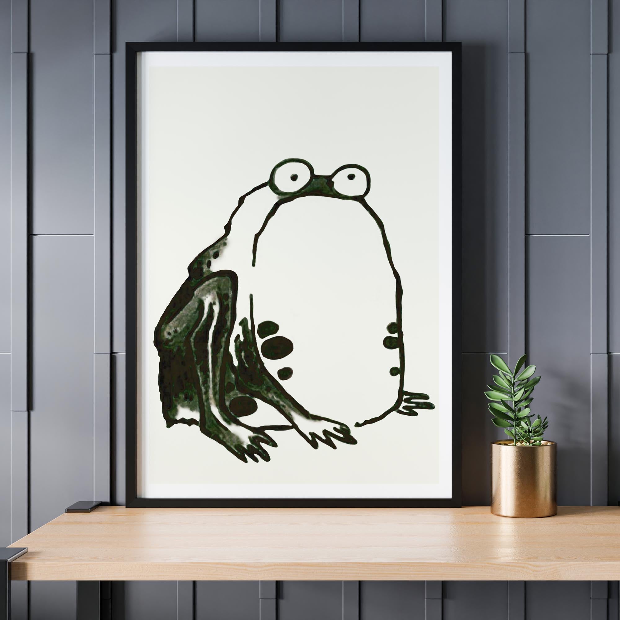 Design concept No. 24 for Itō Jakuchū: Sumo Toad Japanese Wall Art