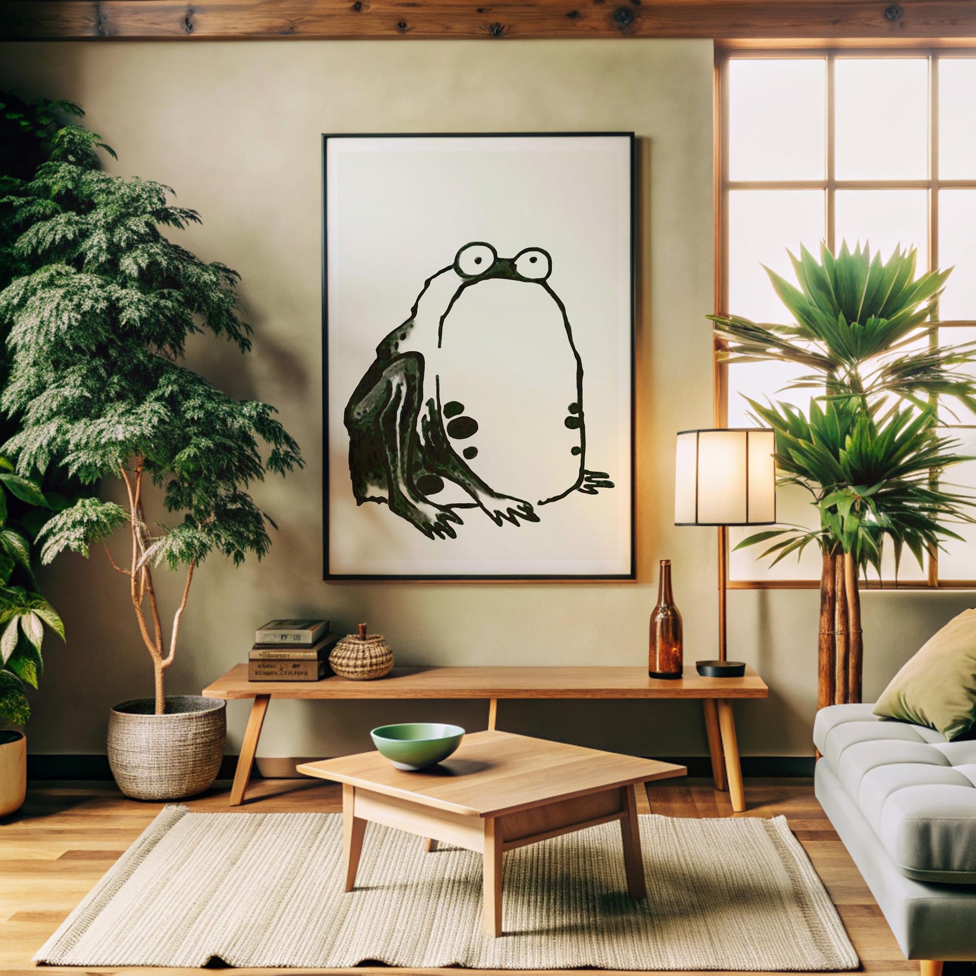 Design concept No. 32 for Itō Jakuchū: Sumo Toad Japanese Wall Art