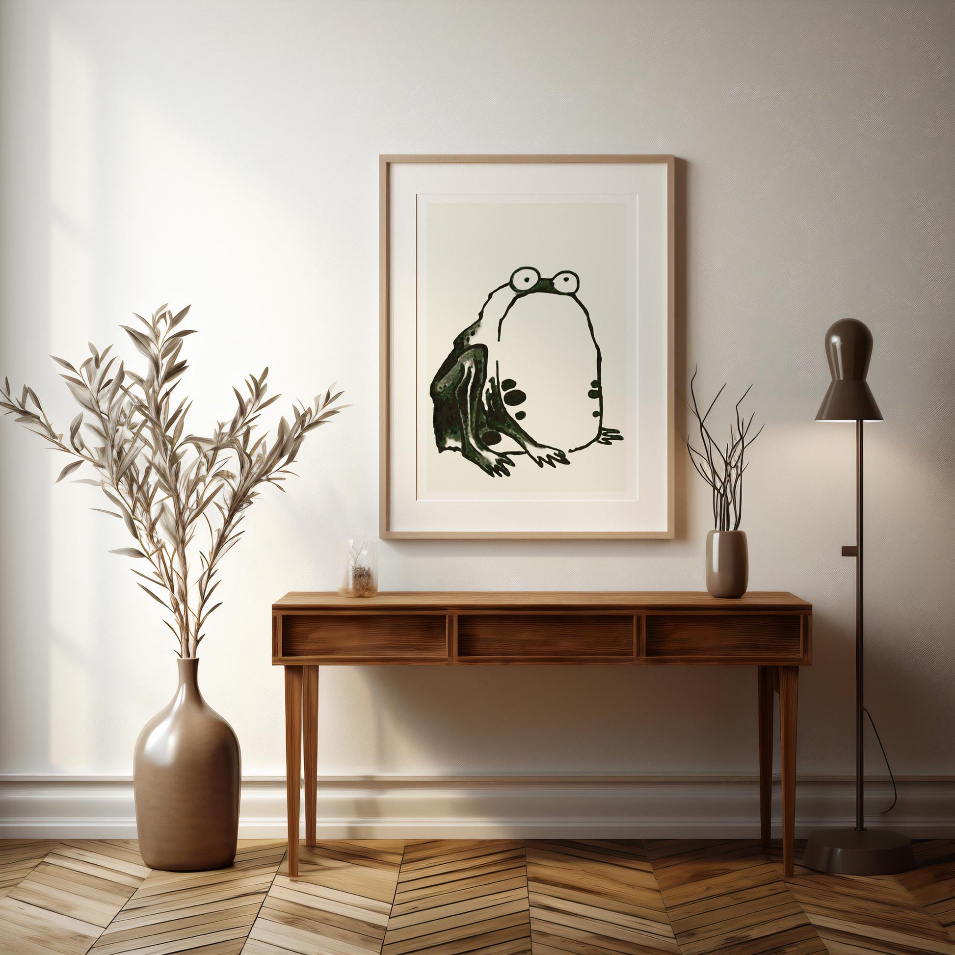 Design concept No. 37 for Itō Jakuchū: Sumo Toad Japanese Wall Art