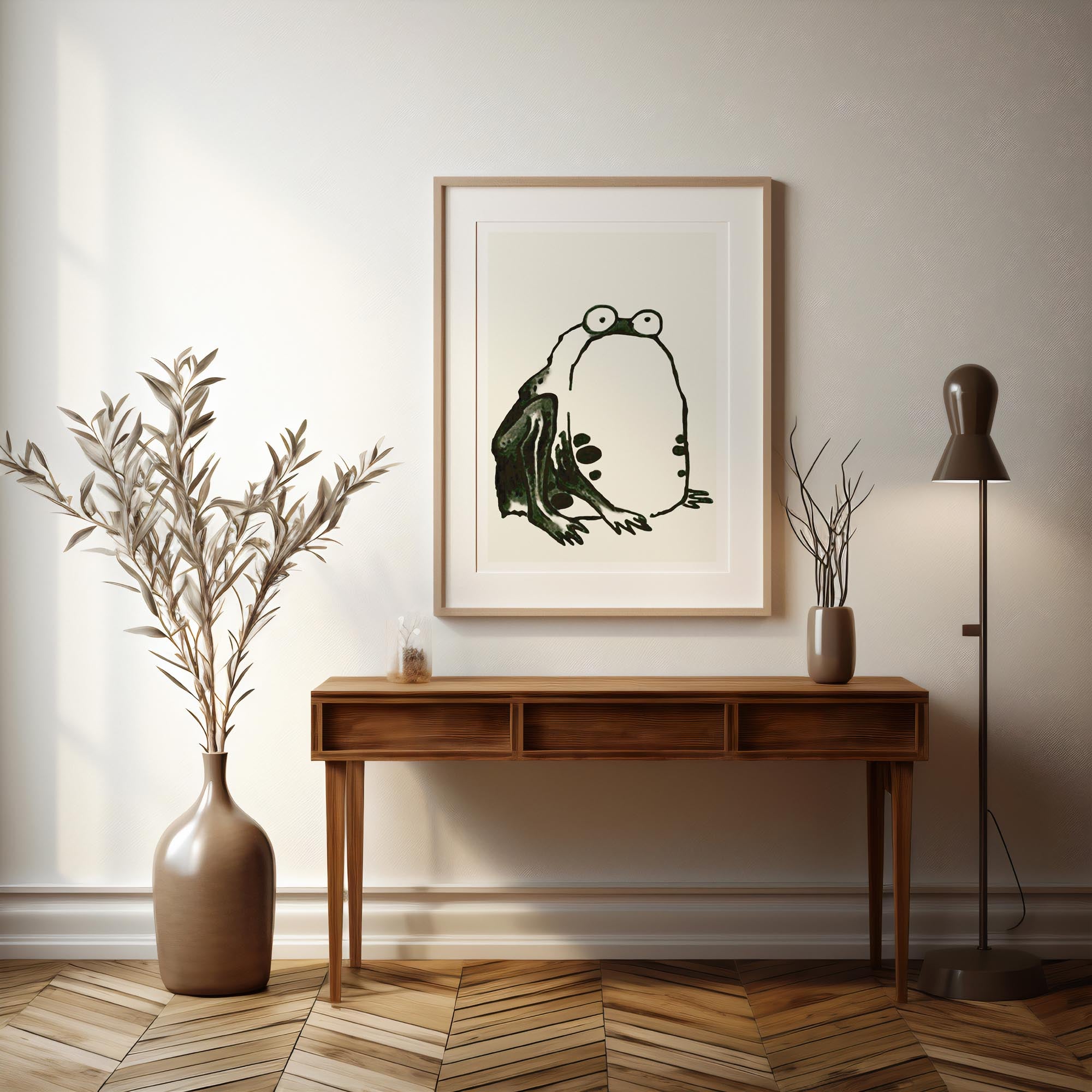 Design concept No. 37 for Itō Jakuchū: Sumo Toad Japanese Wall Art