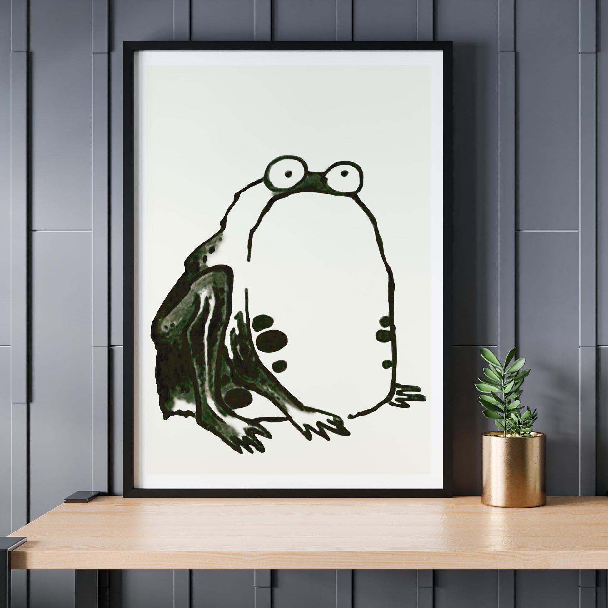 Design concept No. 24 for Itō Jakuchū: Sumo Toad Japanese Wall Art