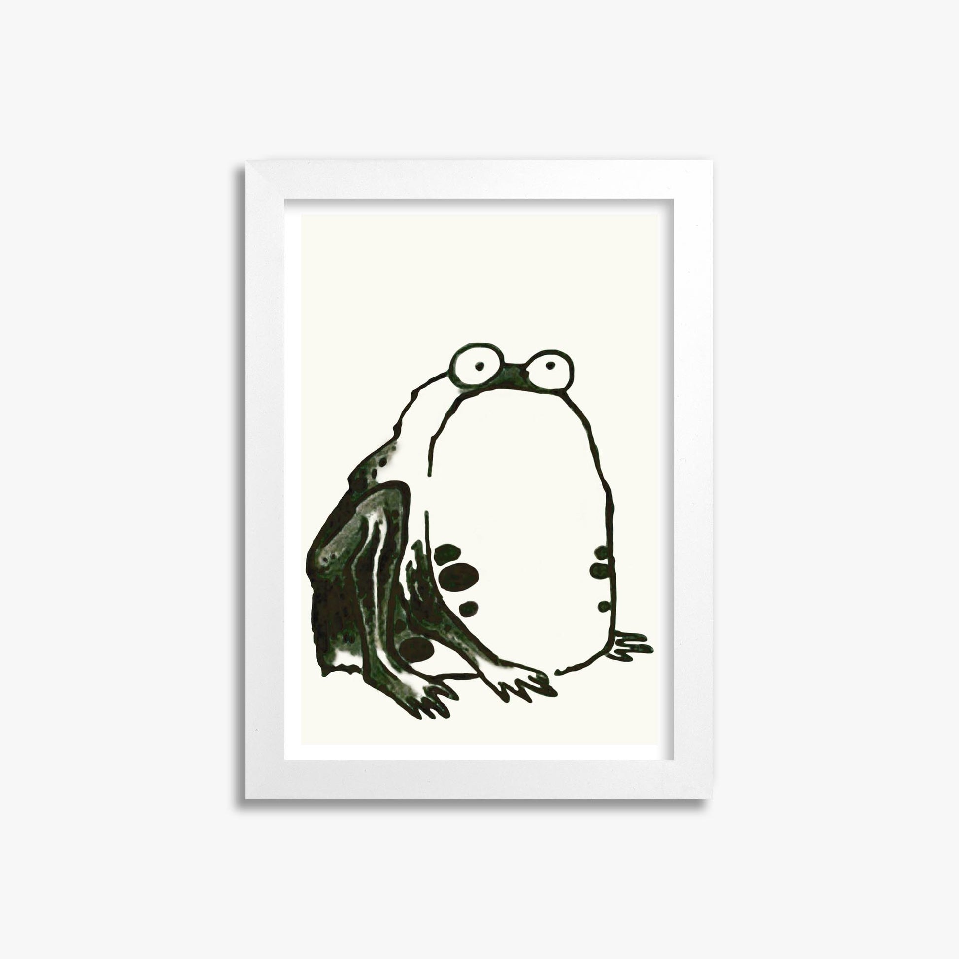Itō Jakuchū: Sumo Toad 21x30 cm Art Reproduction With White Frame