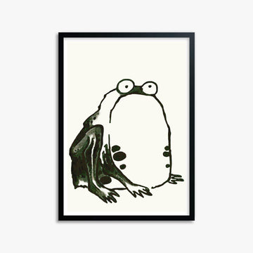 Itō Jakuchū: Sumo Toad 50x70 cm Art Reproduction With Black Frame