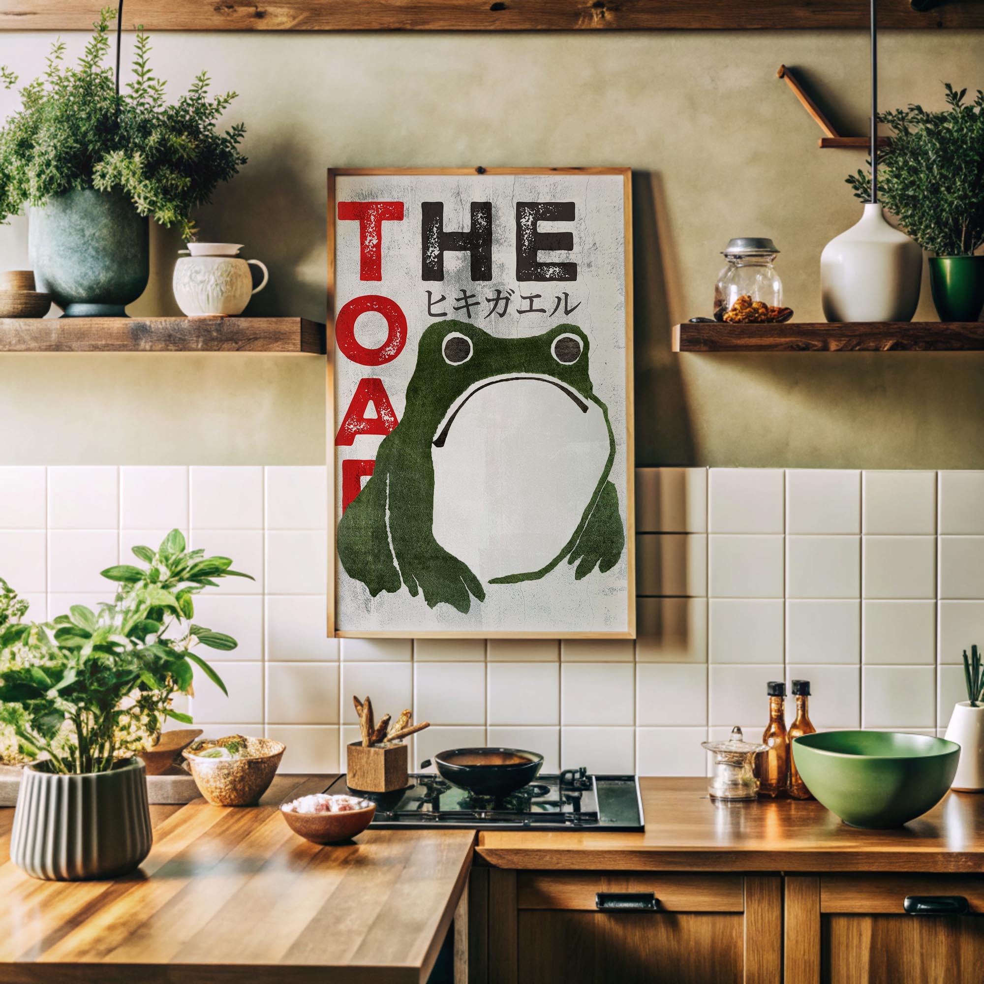 Design concept No. 41 for Matsumoto Hoji: The Toad - Streetart-Style Japanese Wall Art