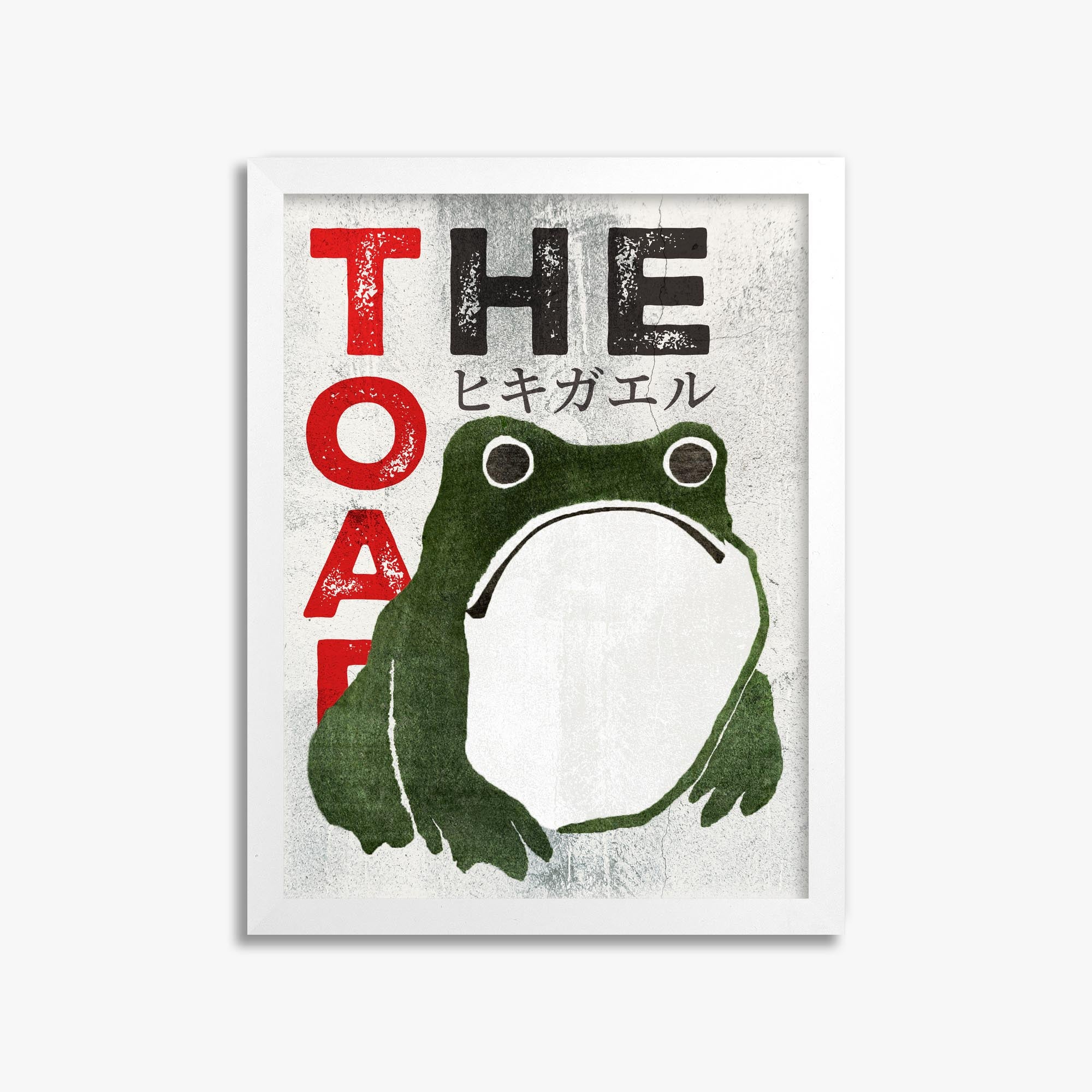 Matsumoto Hoji: The Toad - Streetart-Style 30x40 cm Art Reproduction With White Frame