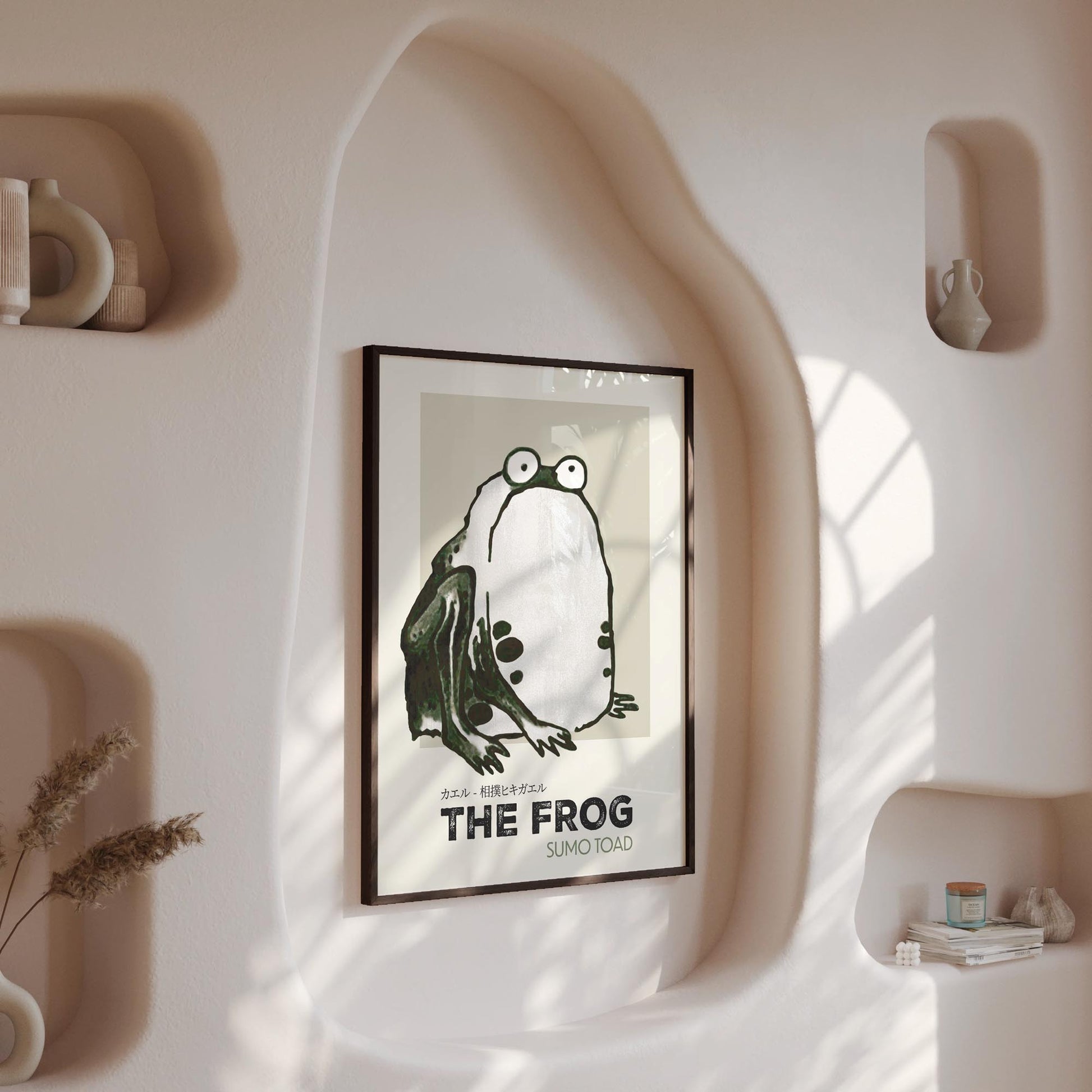 Design concept No. 13 for Itō Jakuchū: Sumo Toad - Streetart-Style Japanese Wall Art