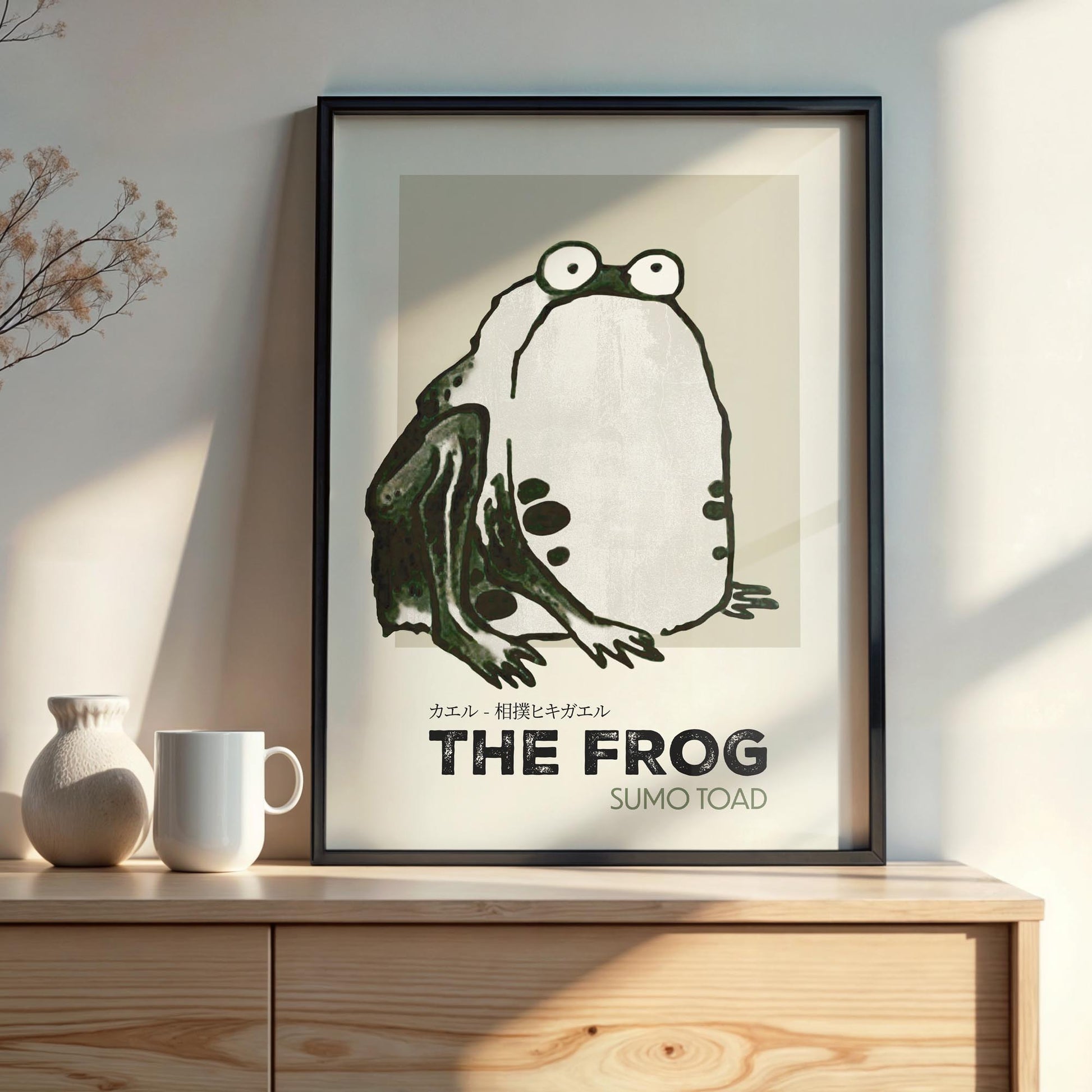 Design concept No. 22 for Itō Jakuchū: Sumo Toad - Streetart-Style Japanese Wall Art