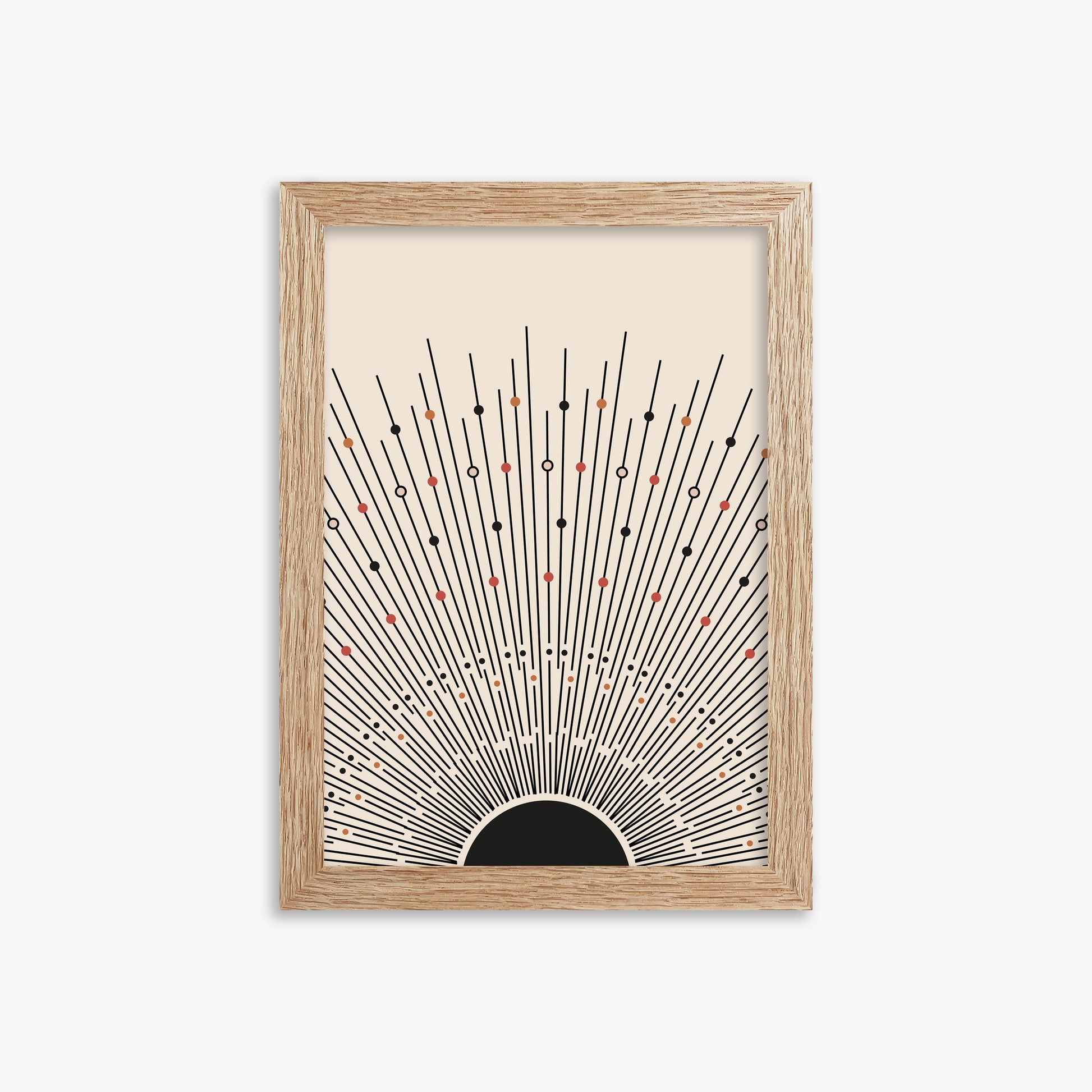 Cosmic Radiance, 21x30cm Framed Art Reproduction With Raw Oak Frame
