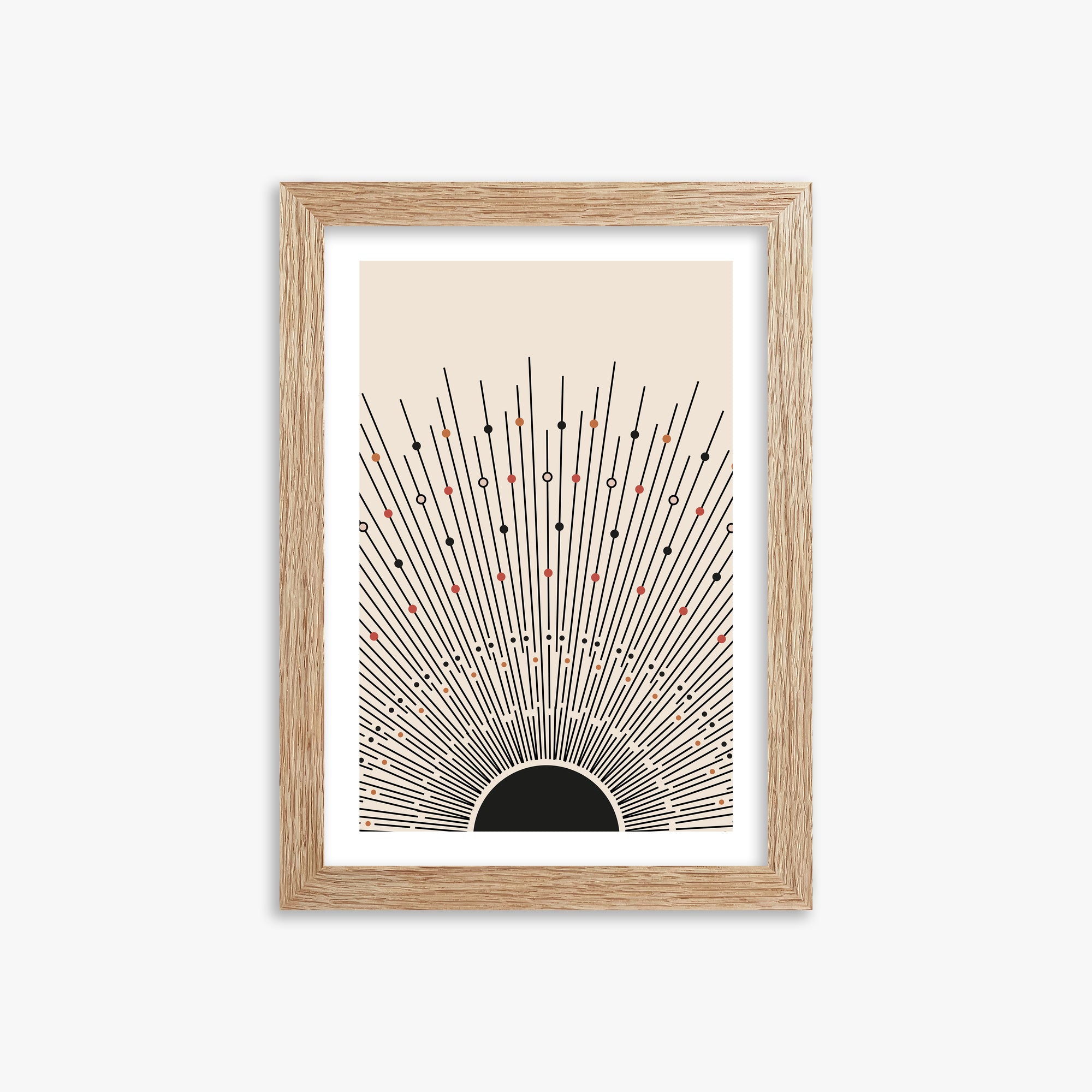 Cosmic Radiance, 21x30cm Framed Art Reproduction With Raw Oak Frame